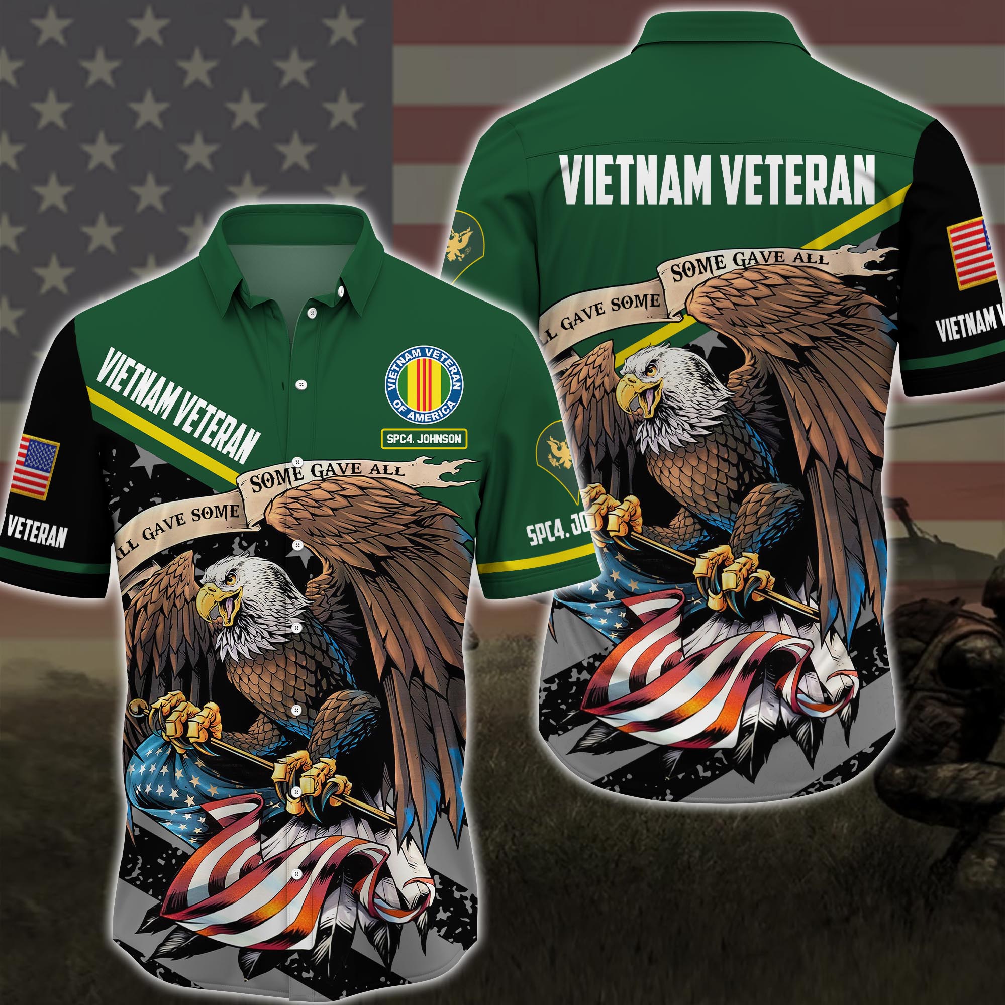 Vietnam Veteran Hawaii Shirt Custom Your Name And Rank, All Gave Some, Some Gave All Military Shirts, Summer Gift For Soldiers ETRG-57552
