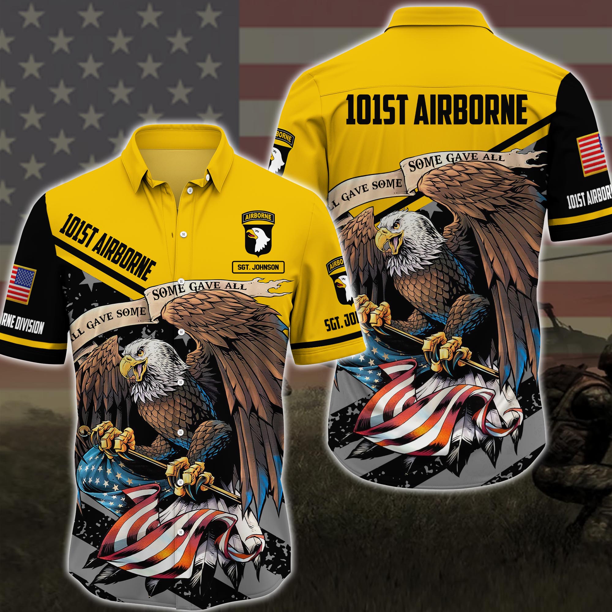 101st Airborne Division Hawaii Shirt Custom Your Name And Rank, All Gave Some, Some Gave All Military Shirts, Summer Gift For Soldiers ETRG-57552