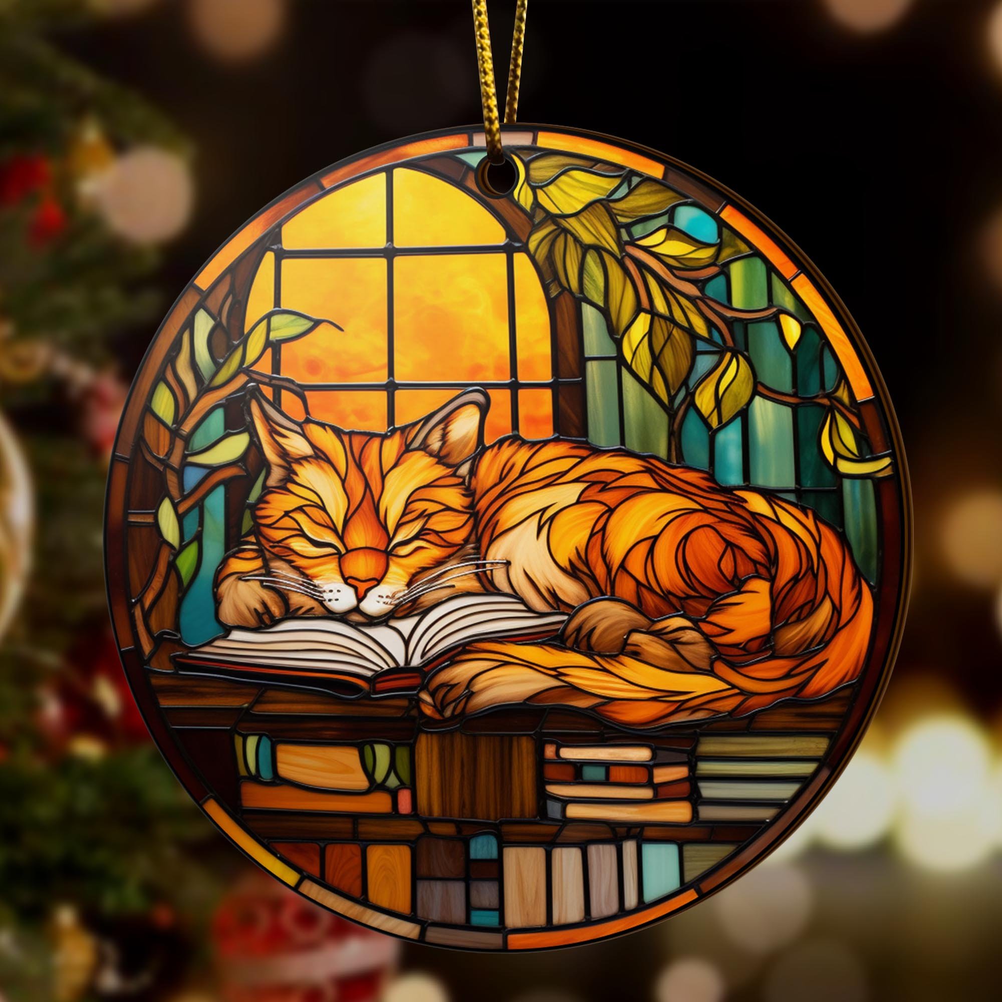 Book Wooden Ornaments 2 Sides, Ornaments For Book Lovers, Christmas Tree Hanging, Christmas Decor EPHG-52489