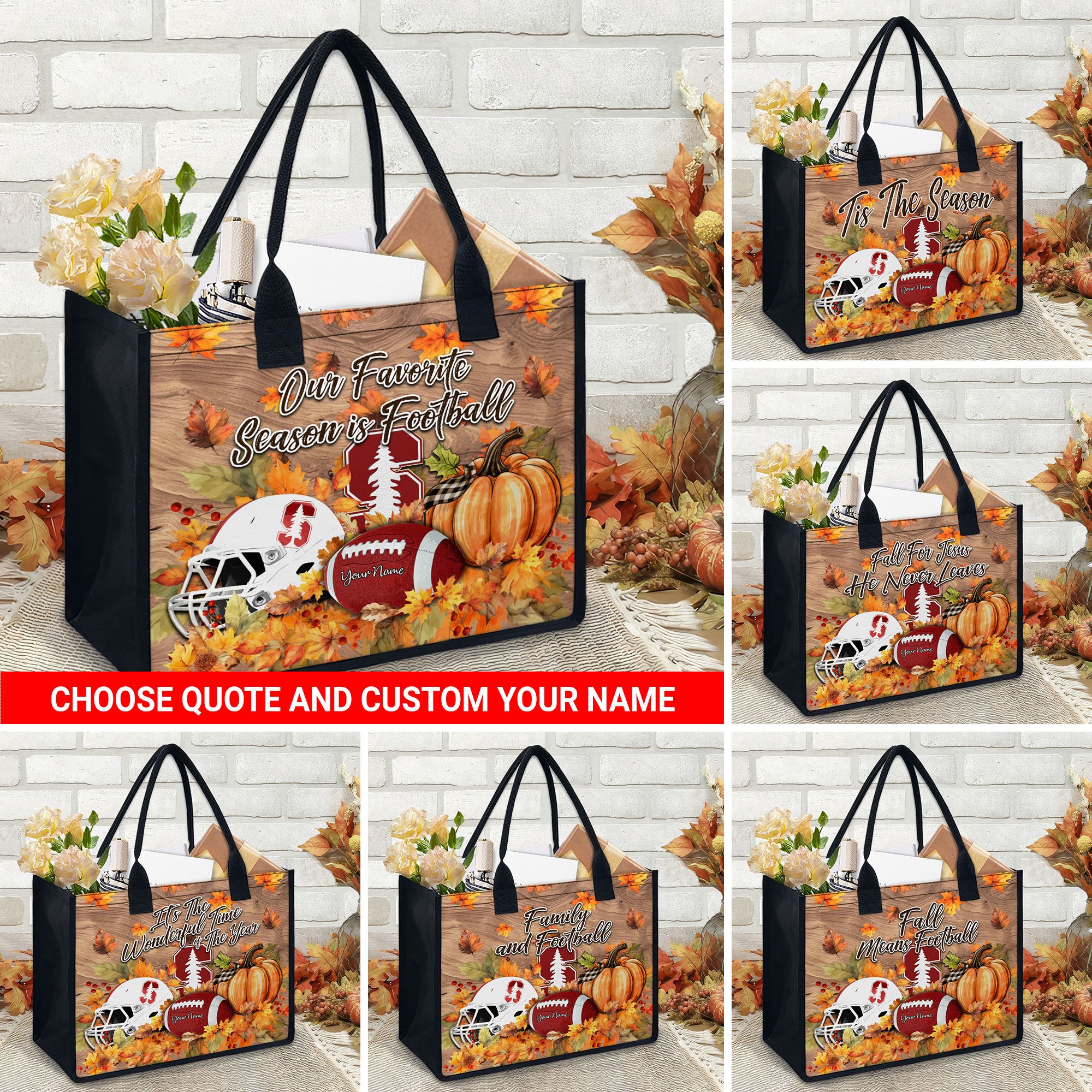 Stanford Cardinal Canvas Tote Bag Custom Your Name And Choose Your Quotes, Sport Canvas Tote Bag, Sport Gifts For Fan EHIVM-60079