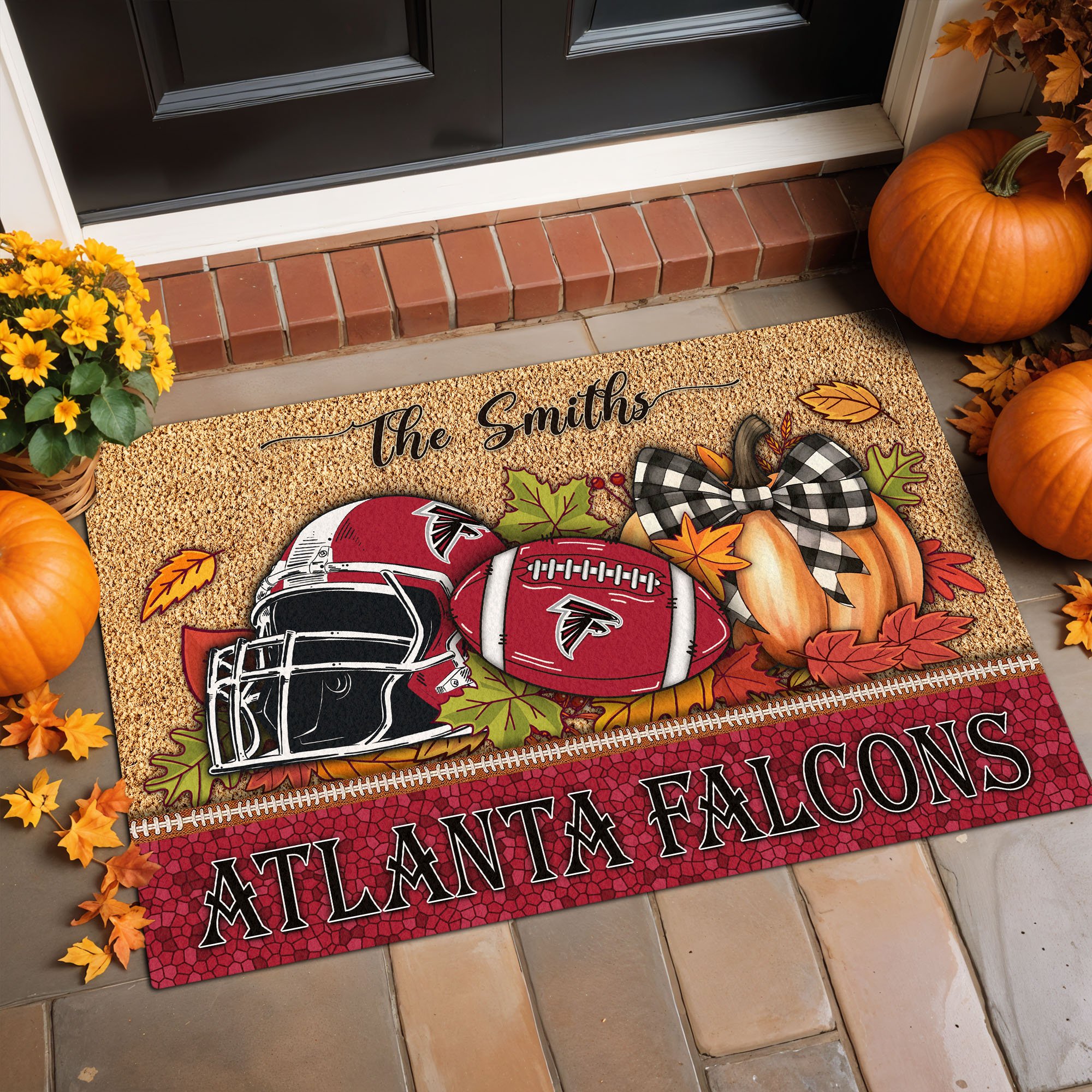 Atlanta Falcons Doormat Custom Your Family Name, Sport Doormat, Sport Gifts For Fan, Home Decorations EHIVM-60181