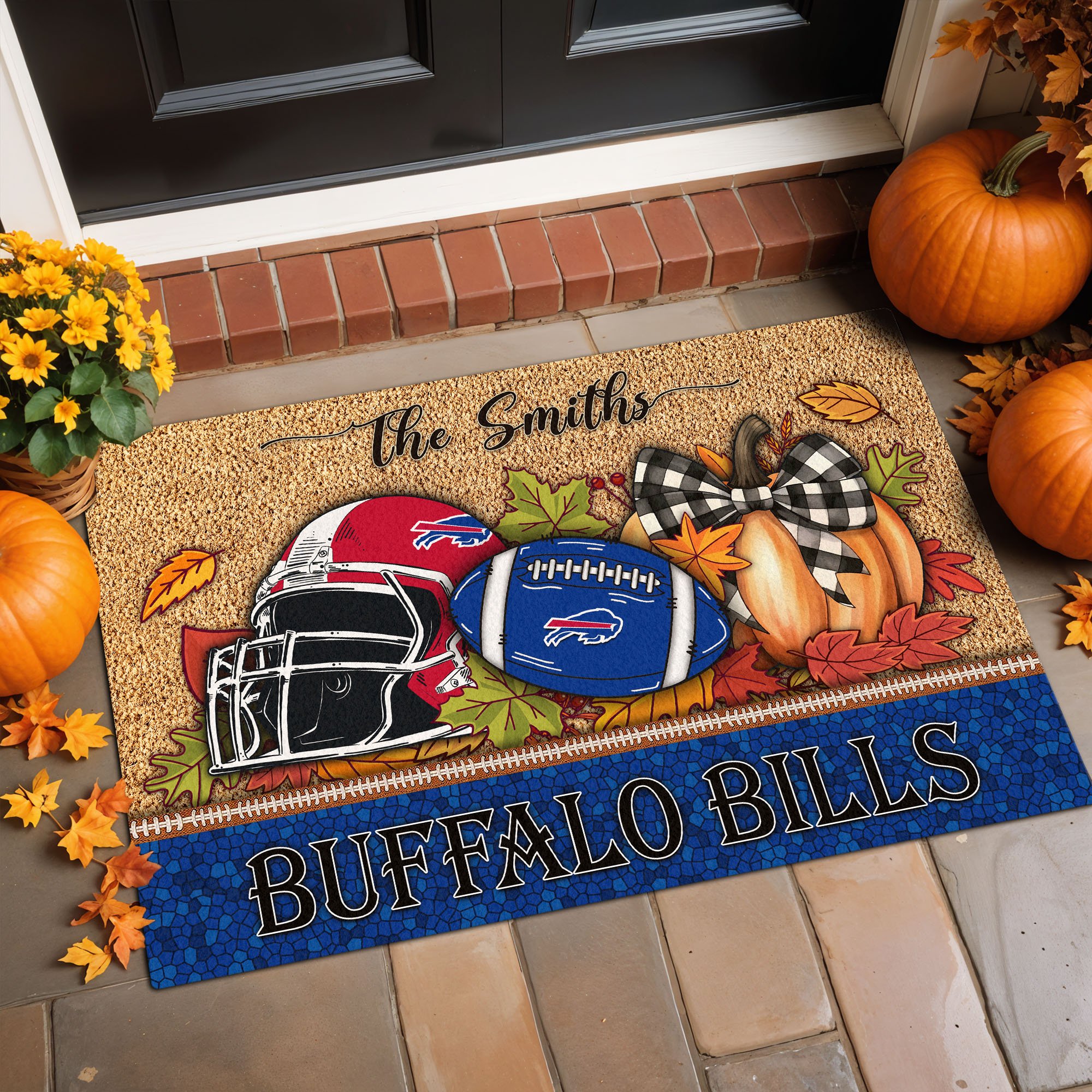 Buffalo Bills Doormat Custom Your Family Name, Sport Doormat, Sport Gifts For Fan, Home Decorations EHIVM-60181