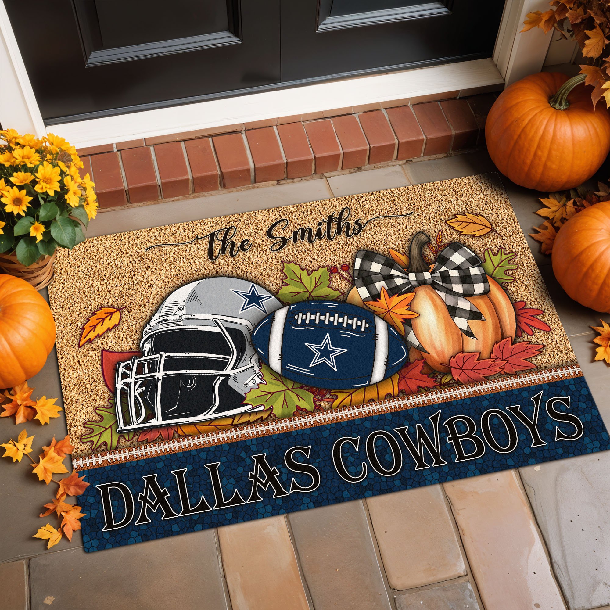 Dallas Cowboys Doormat Custom Your Family Name, Sport Doormat, Sport Gifts For Fan, Home Decorations EHIVM-60181