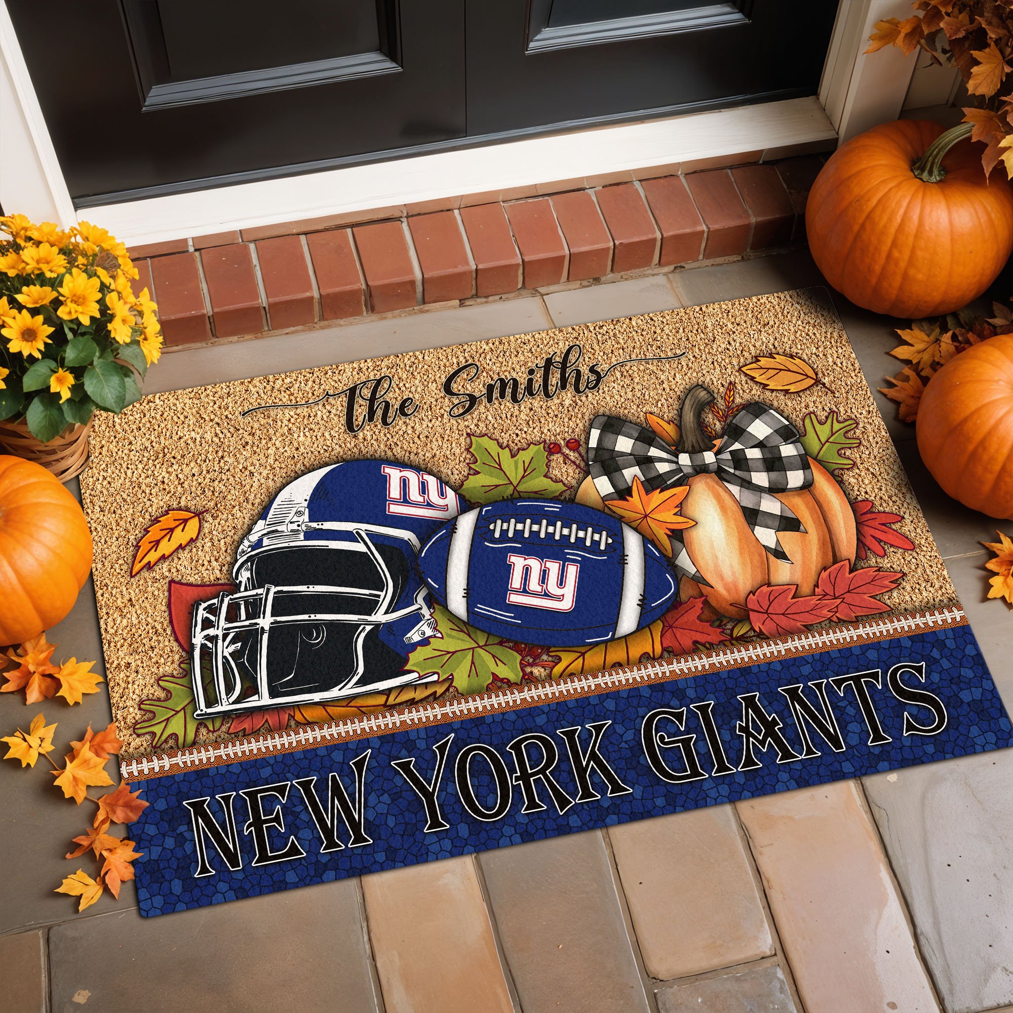 New York Giants Doormat Custom Your Family Name, Sport Doormat, Sport Gifts For Fan, Home Decorations EHIVM-60181