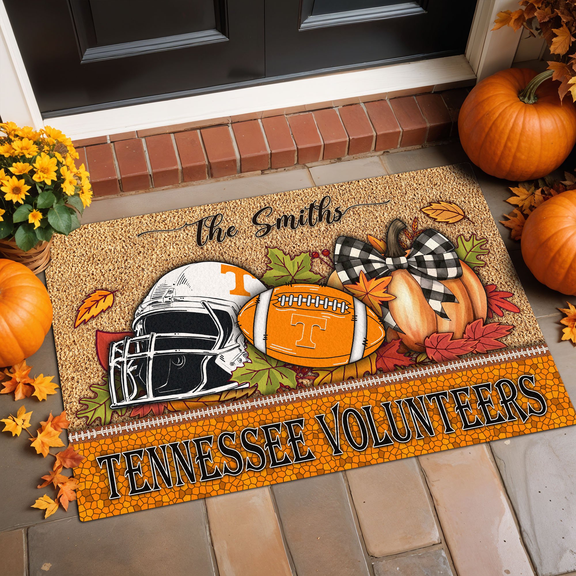 Tennessee Volunteers Doormat Custom Your Family Name, Sport Doormat, Sport Gifts For Fan, Home Decorations EHIVM-60231