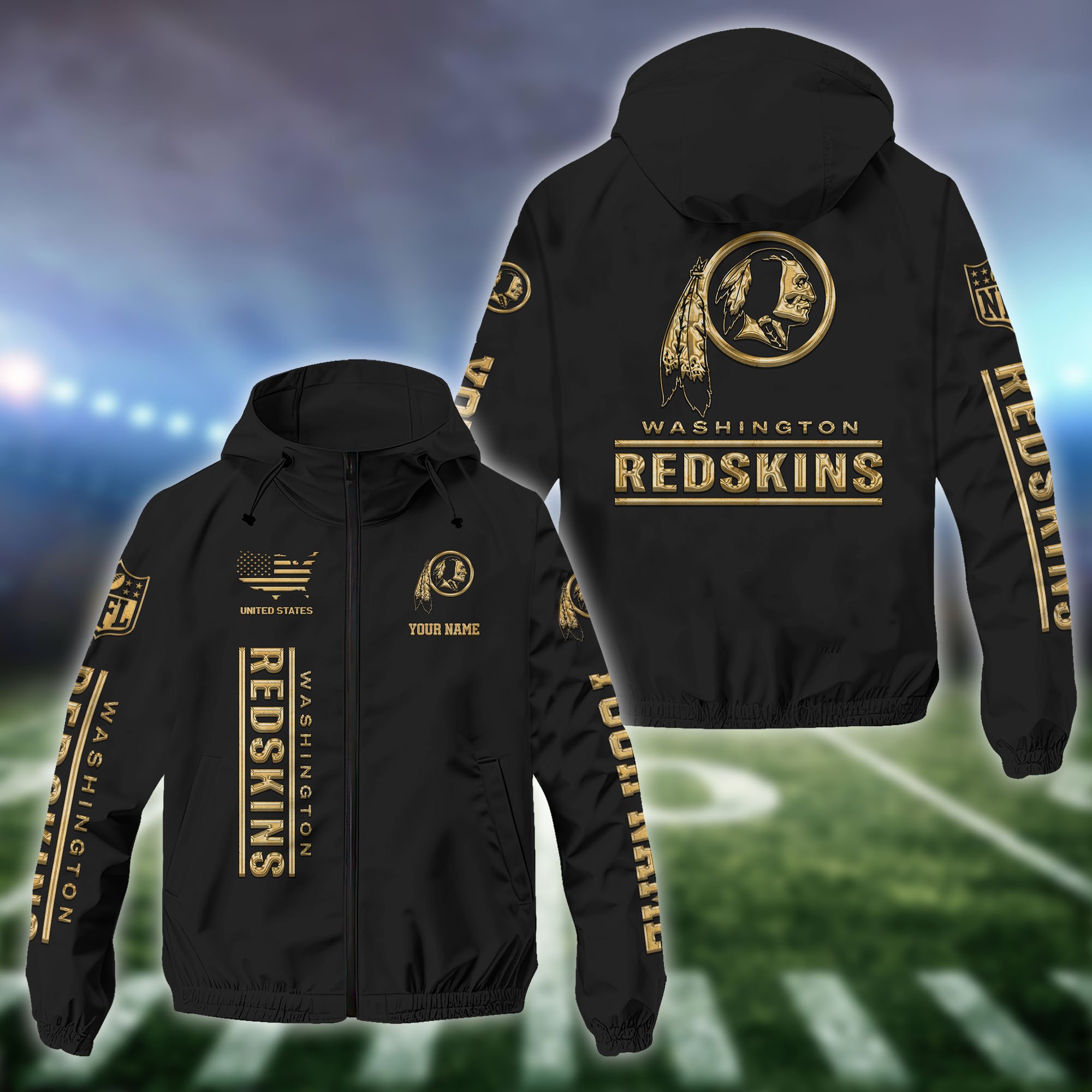 Washington Redskins Windbreaker Outdoor Jacket Custom Your Name, Sport Jacket, Sport Gifts For Fan EHIVM-60475