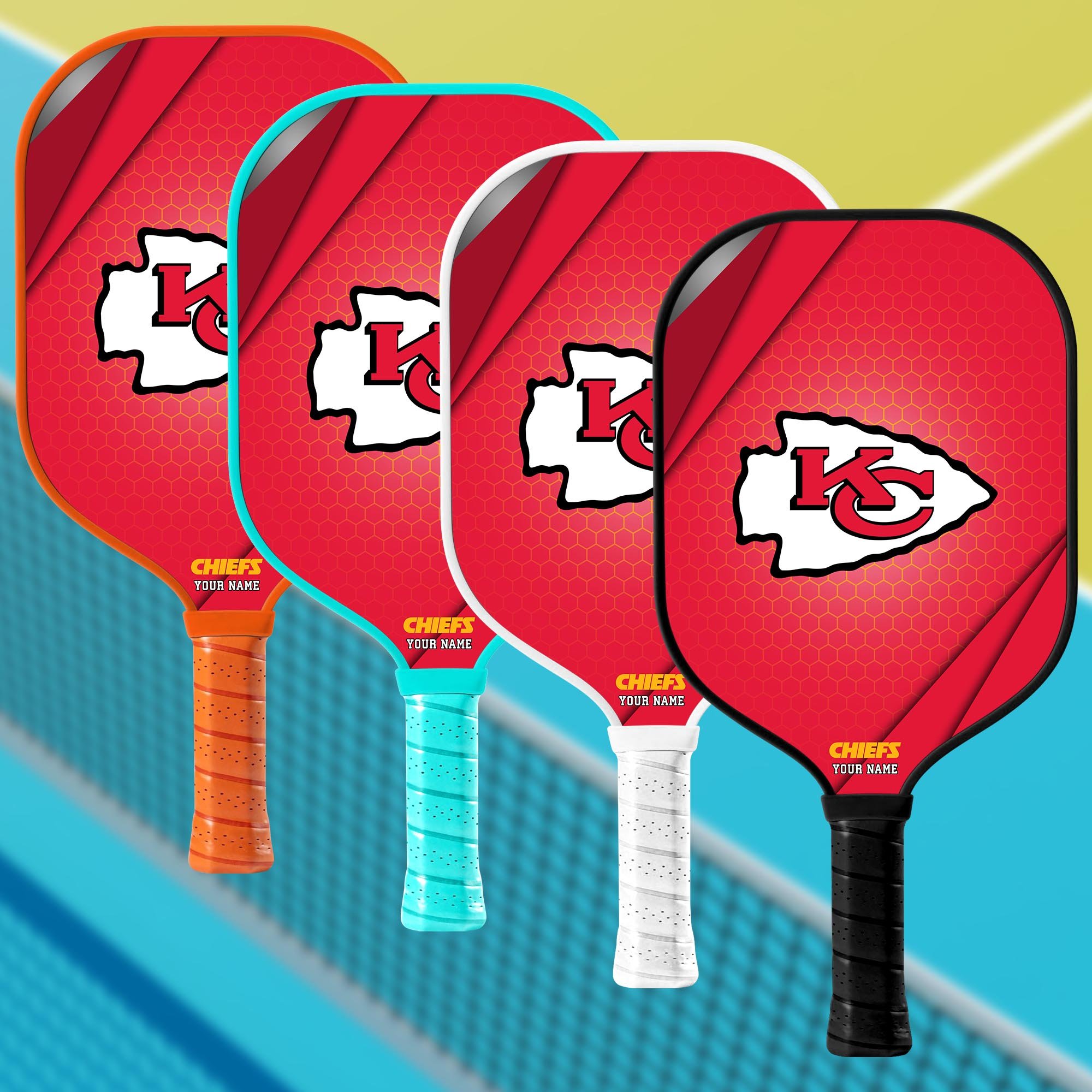 Kansas City Chiefs Pickleball Paddle Custom Your Name, Sport Pickleball Paddle, Sport Gifts EHIVM-60740