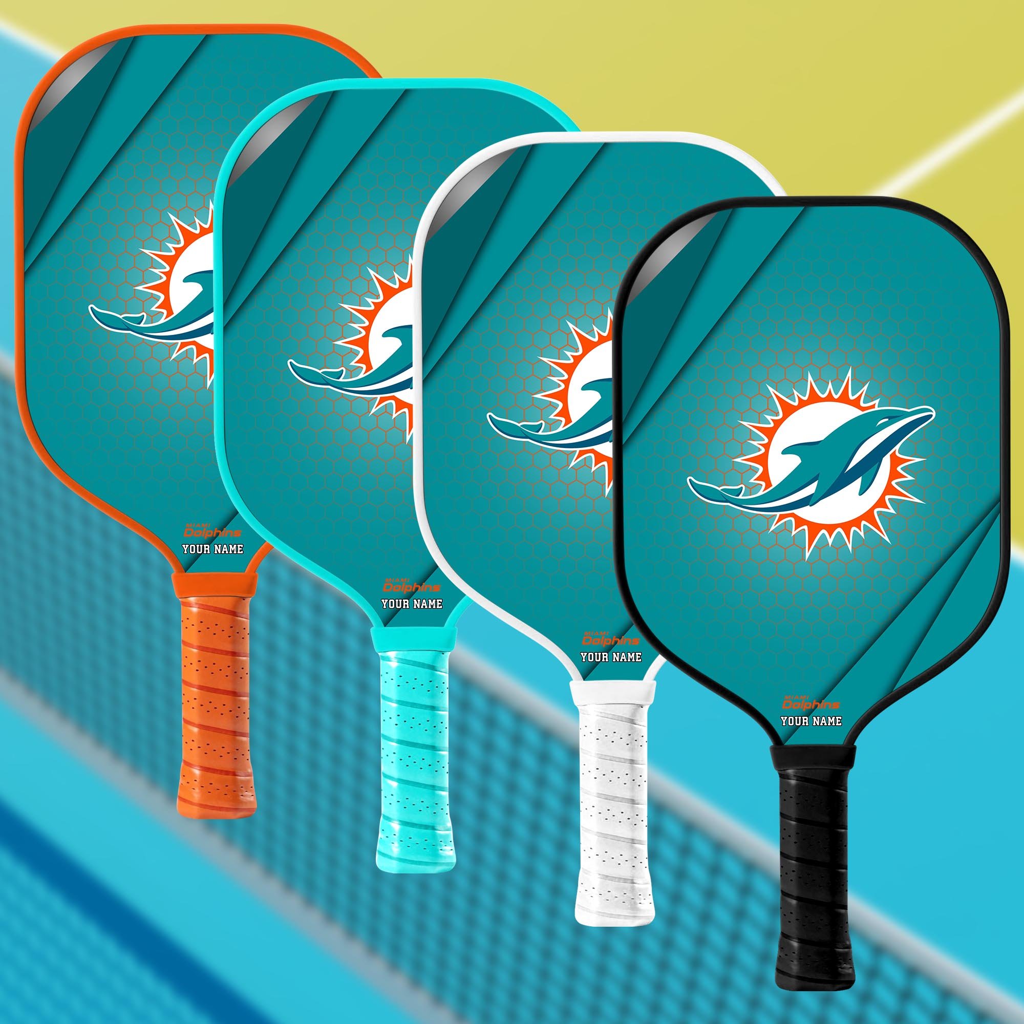 Miami Dolphins Pickleball Paddle Custom Your Name, Sport Pickleball Paddle, Sport Gifts EHIVM-60740