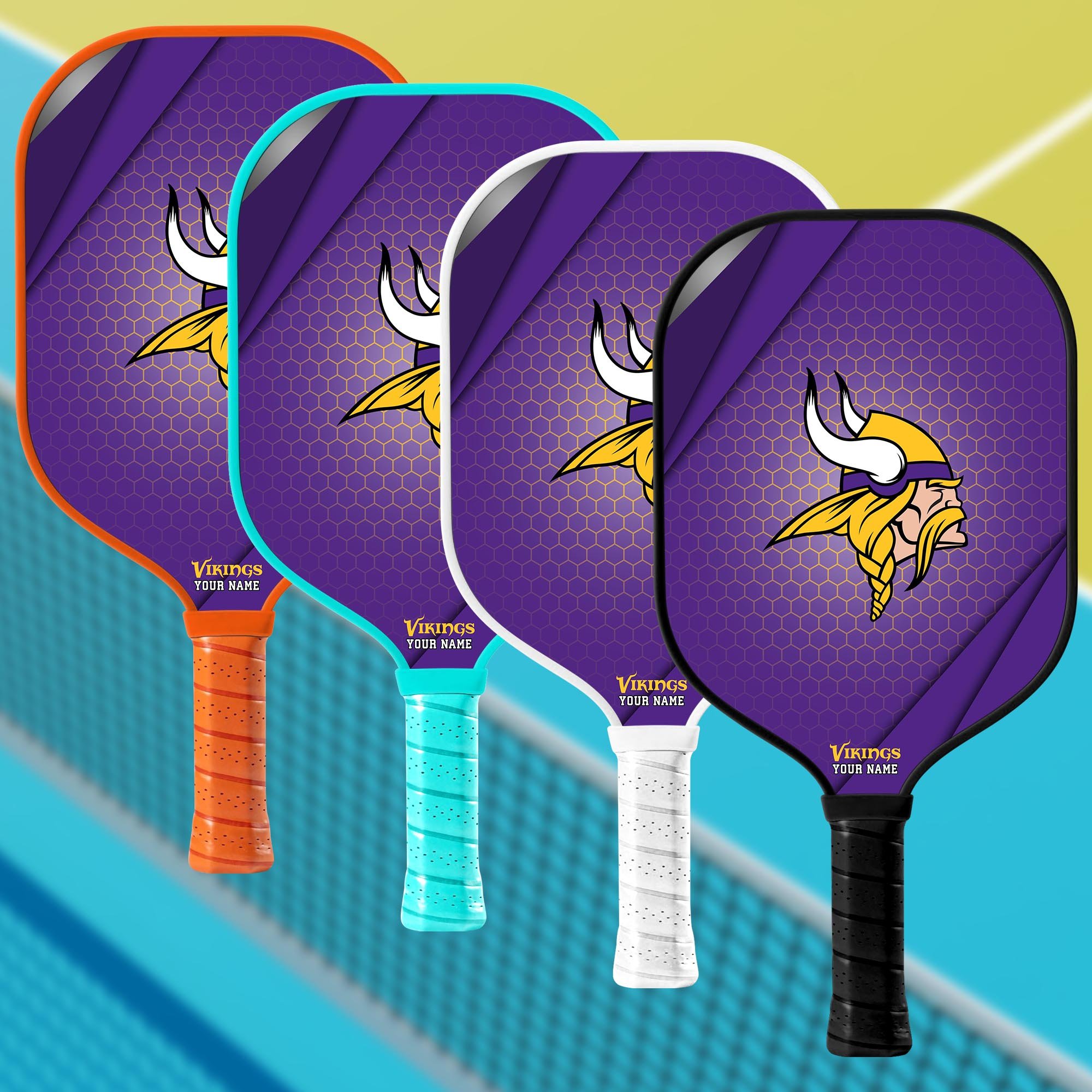 Minnesota Vikings Pickleball Paddle Custom Your Name, Sport Pickleball Paddle, Sport Gifts EHIVM-60740