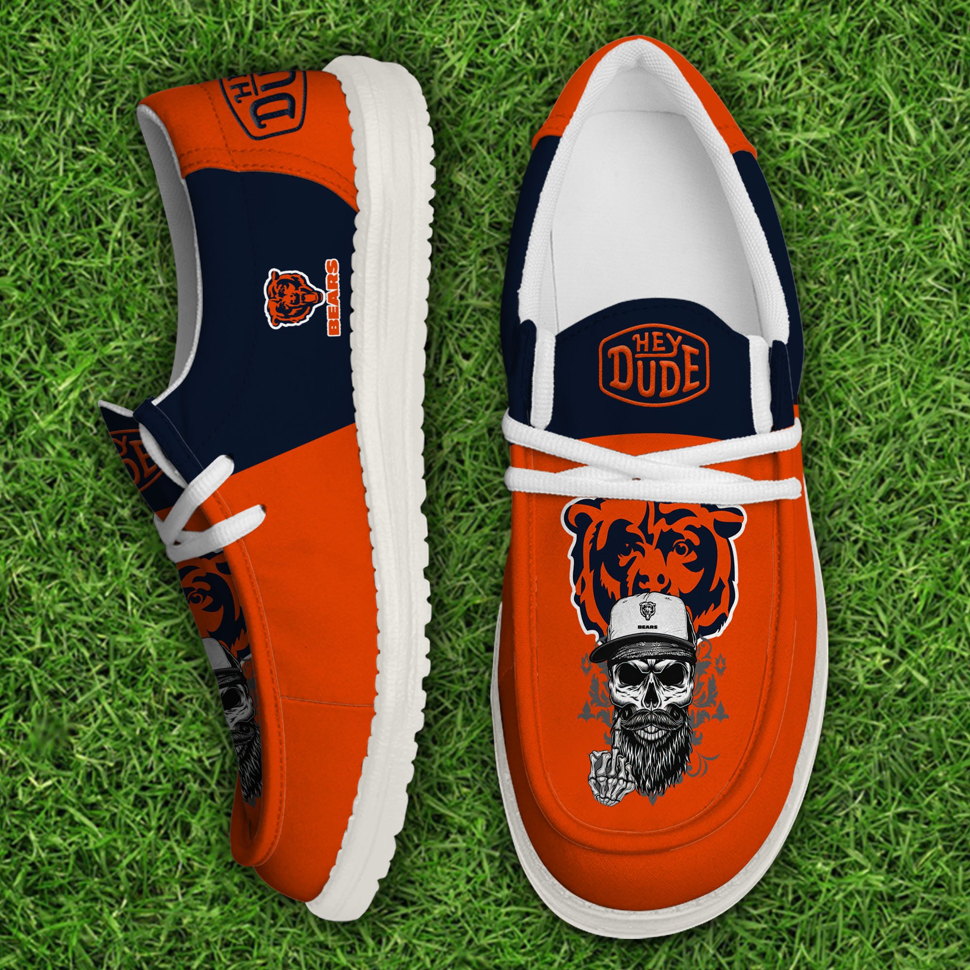 Chicago Bears Football Hey Dude Canvas Loafer Shoes, Sport Shoes For Fan, Fan Gifts EHIVM-60915