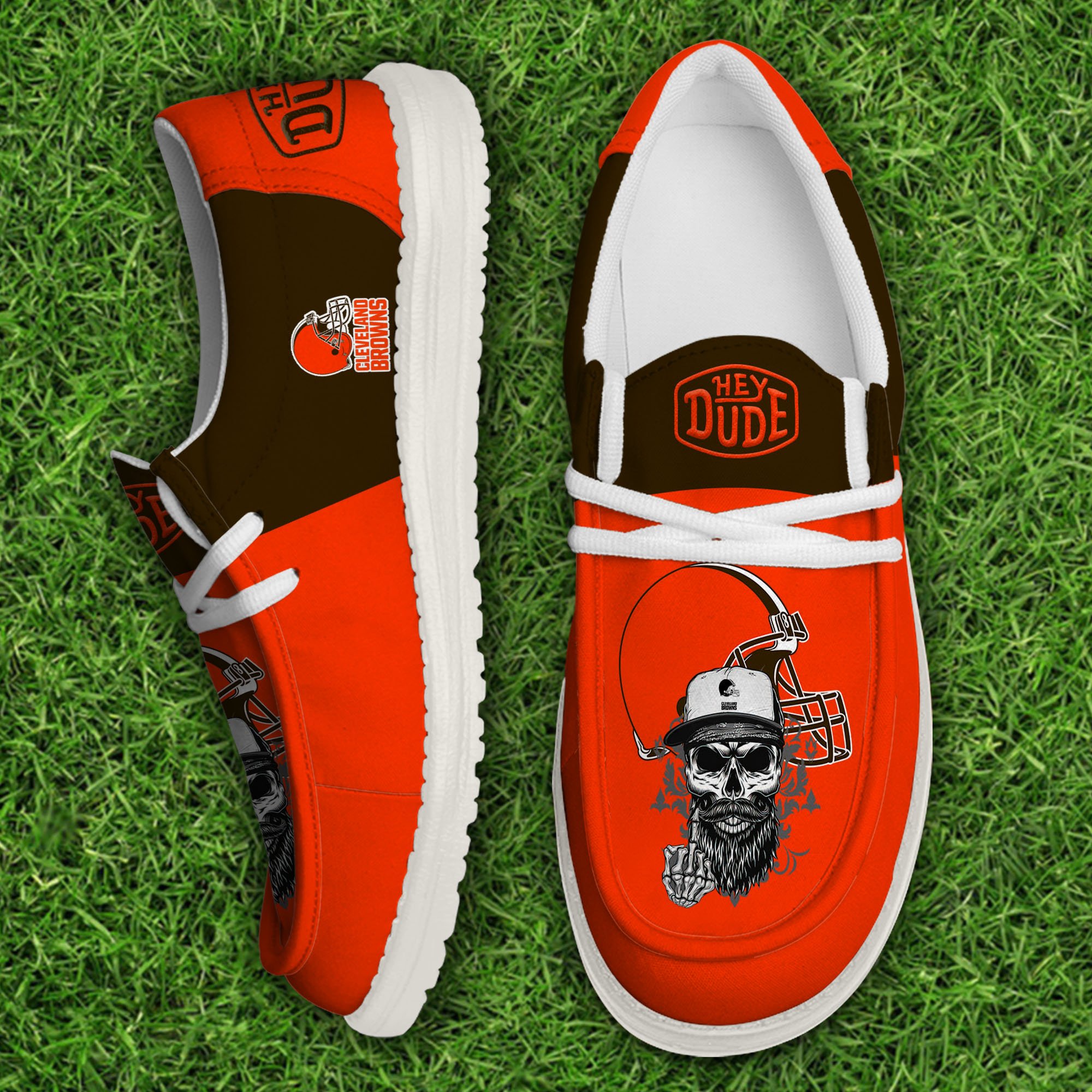 Cleveland Browns Football Hey Dude Canvas Loafer Shoes, Sport Shoes For Fan, Fan Gifts EHIVM-60915