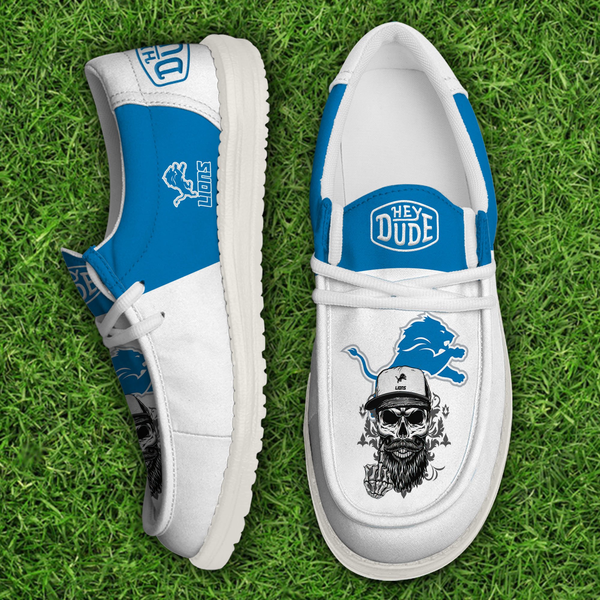 Detroit Lions Football Hey Dude Canvas Loafer Shoes, Sport Shoes For Fan, Fan Gifts EHIVM-60915