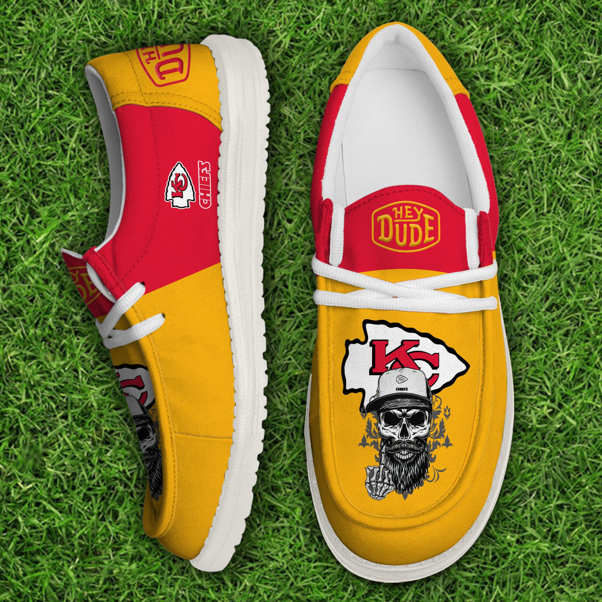 Kansas City Chiefs Football Hey Dude Canvas Loafer Shoes, Sport Shoes For Fan, Fan Gifts EHIVM-60915