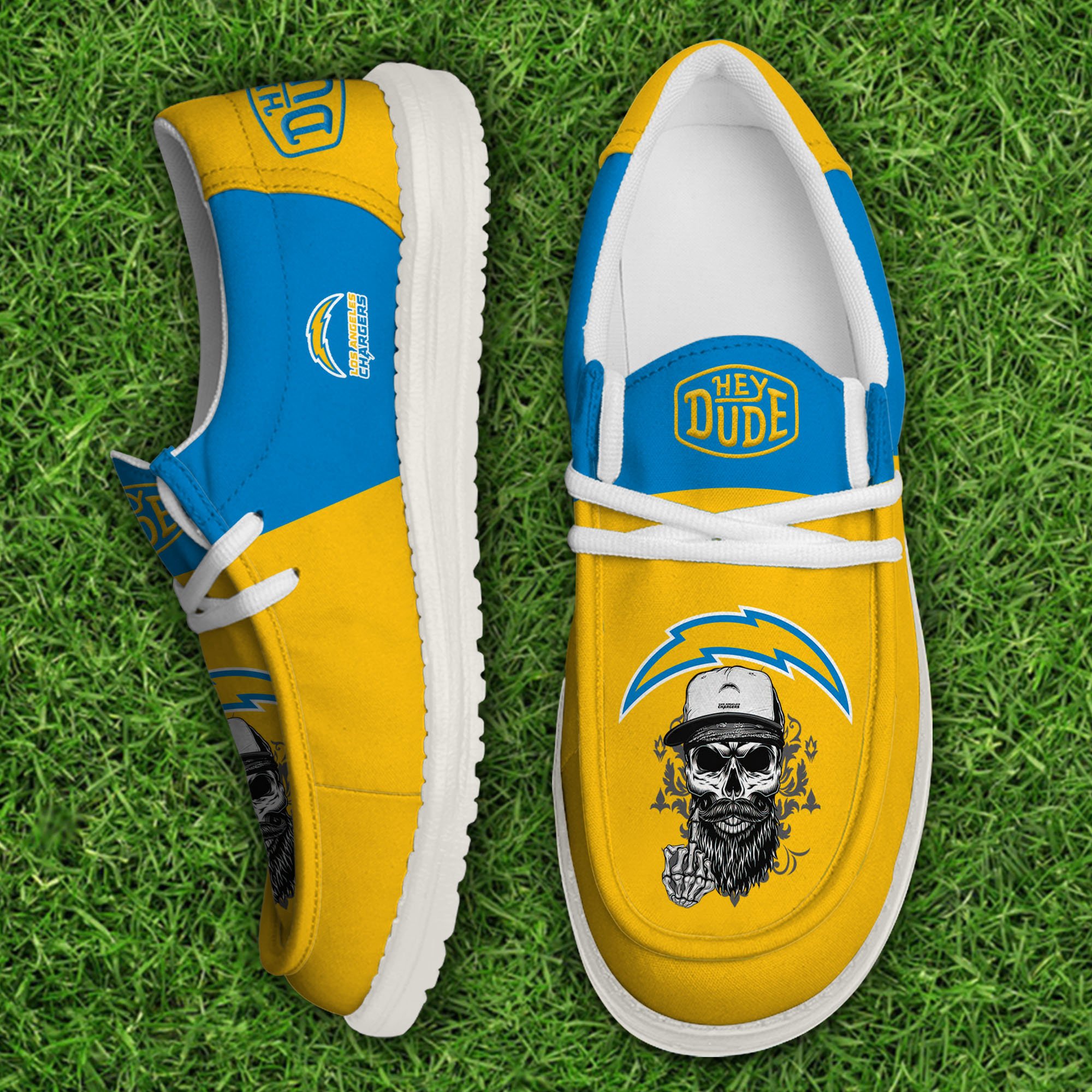 Los Angeles Chargers Football Hey Dude Canvas Loafer Shoes, Sport Shoes For Fan, Fan Gifts EHIVM-60915