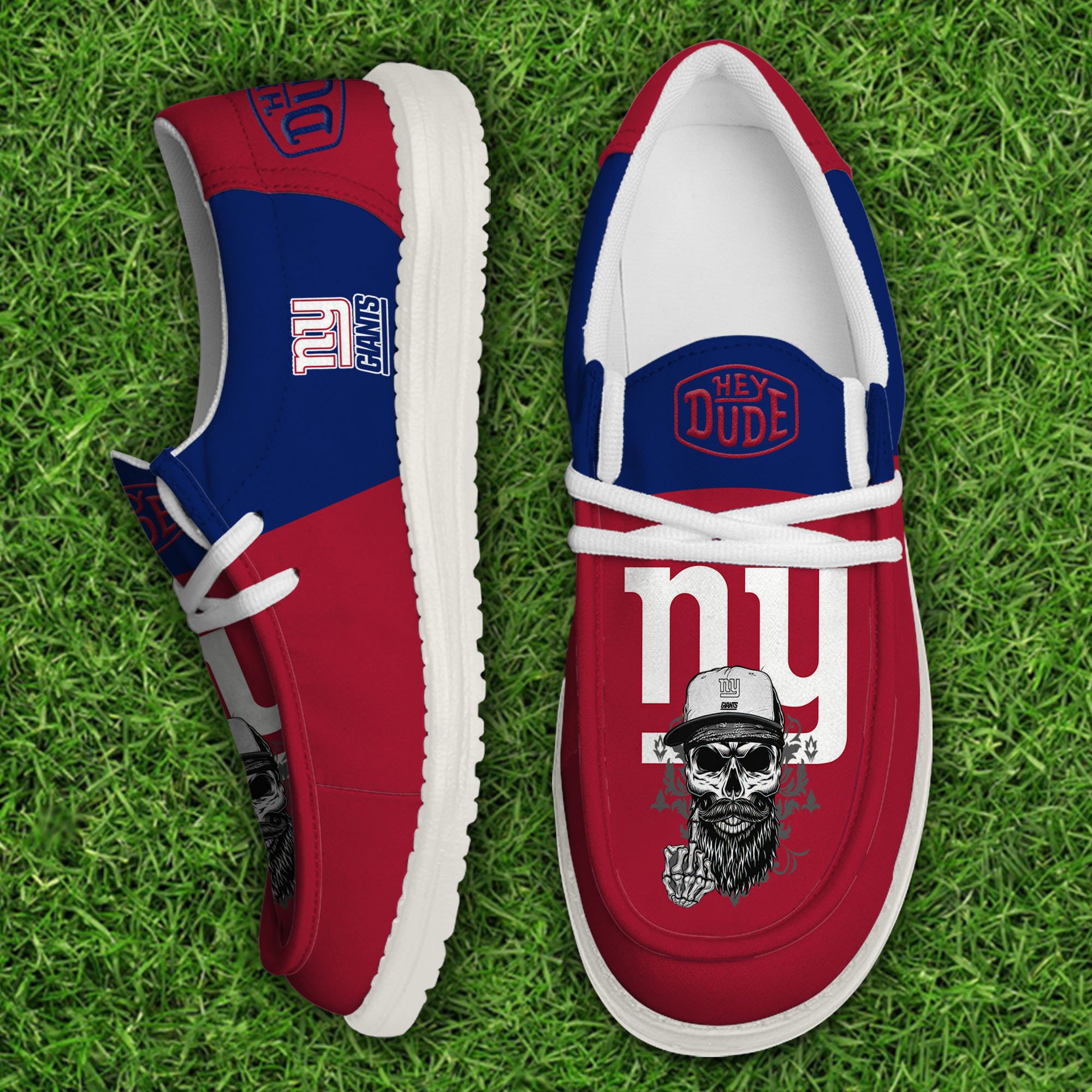 New York Giants Football Hey Dude Canvas Loafer Shoes, Sport Shoes For Fan, Fan Gifts EHIVM-60915