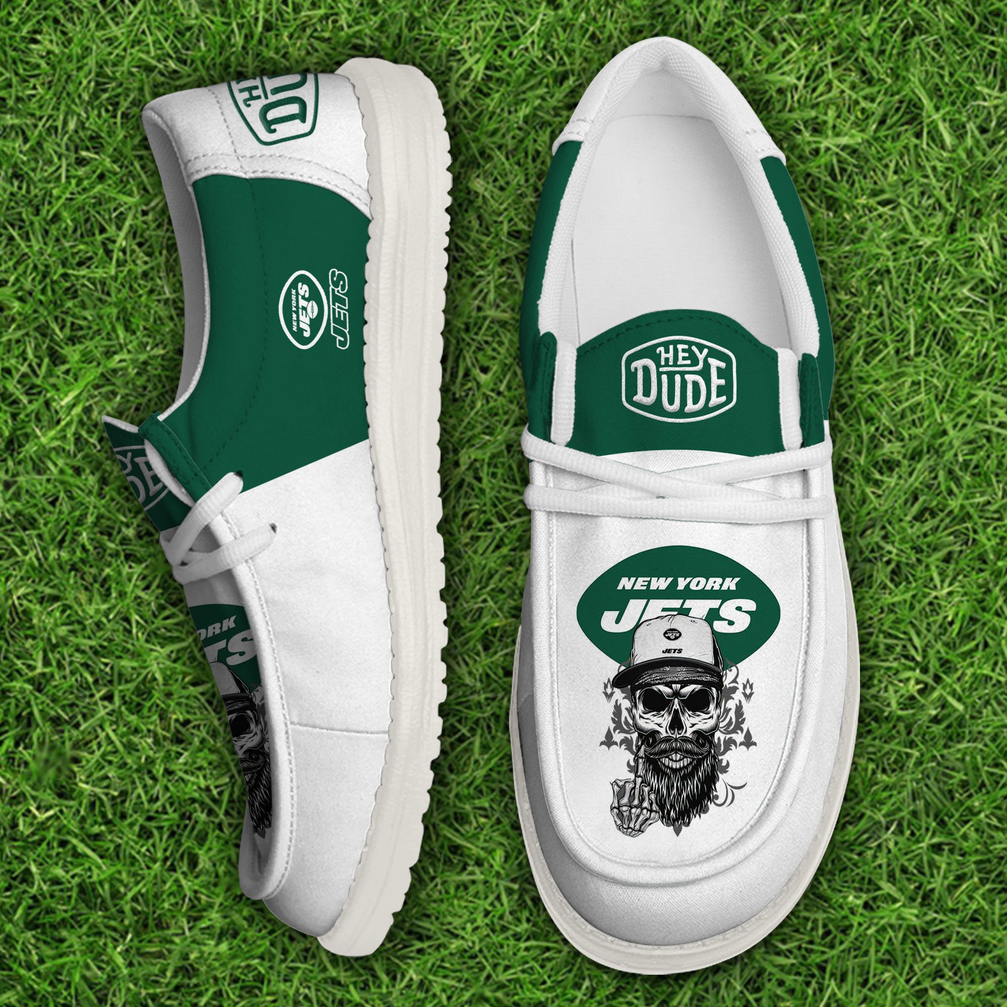 New York Jets Football Hey Dude Canvas Loafer Shoes, Sport Shoes For Fan, Fan Gifts EHIVM-60915