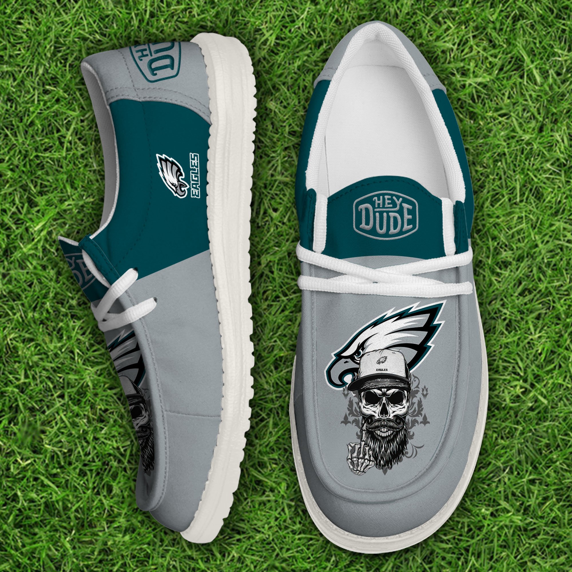 Philadelphia Eagles Football Hey Dude Canvas Loafer Shoes, Sport Shoes For Fan, Fan Gifts EHIVM-60915