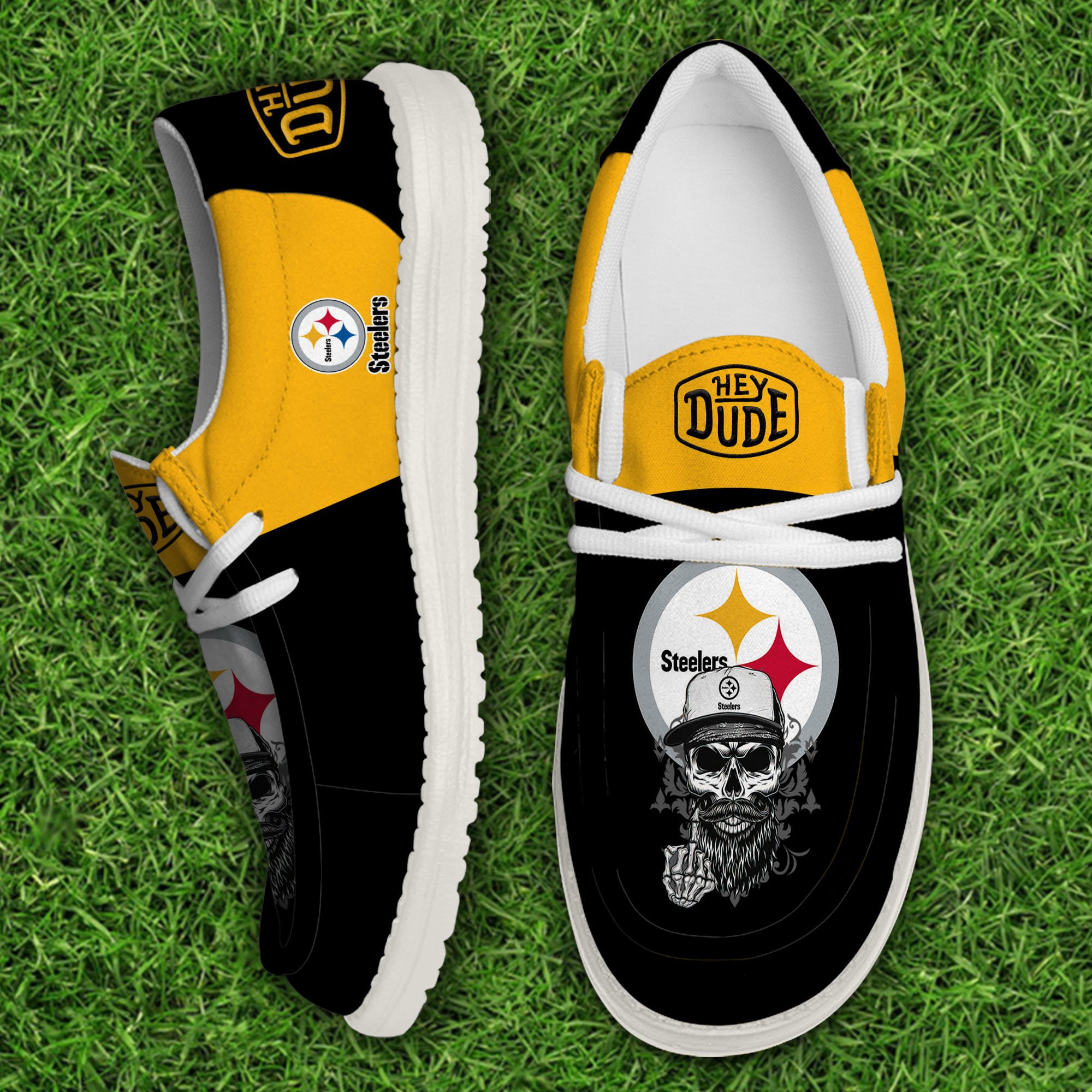 Pittsburgh Steelers Football Hey Dude Canvas Loafer Shoes, Sport Shoes For Fan, Fan Gifts EHIVM-60915