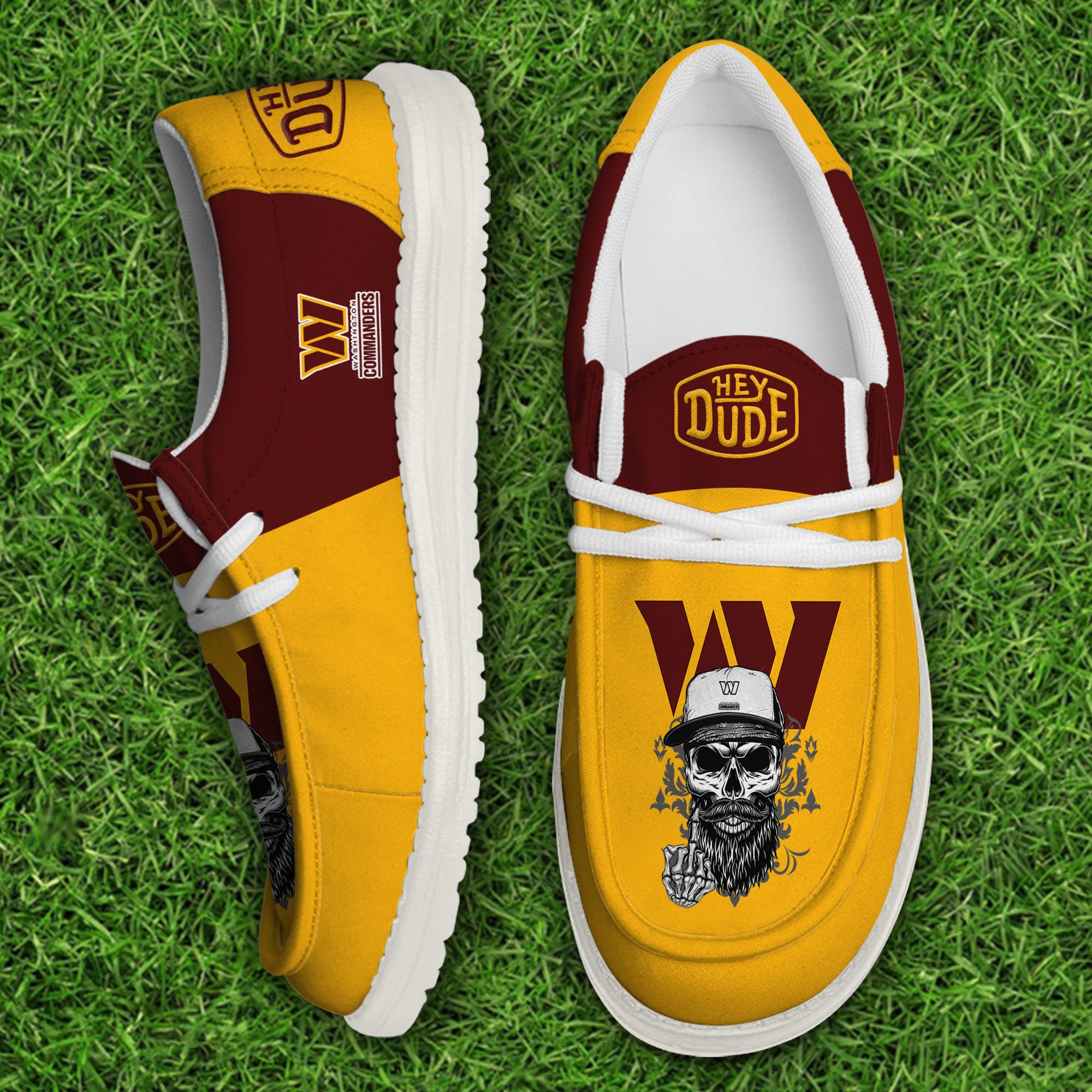 Washington Commanders Football Hey Dude Canvas Loafer Shoes, Sport Shoes For Fan, Fan Gifts EHIVM-60915