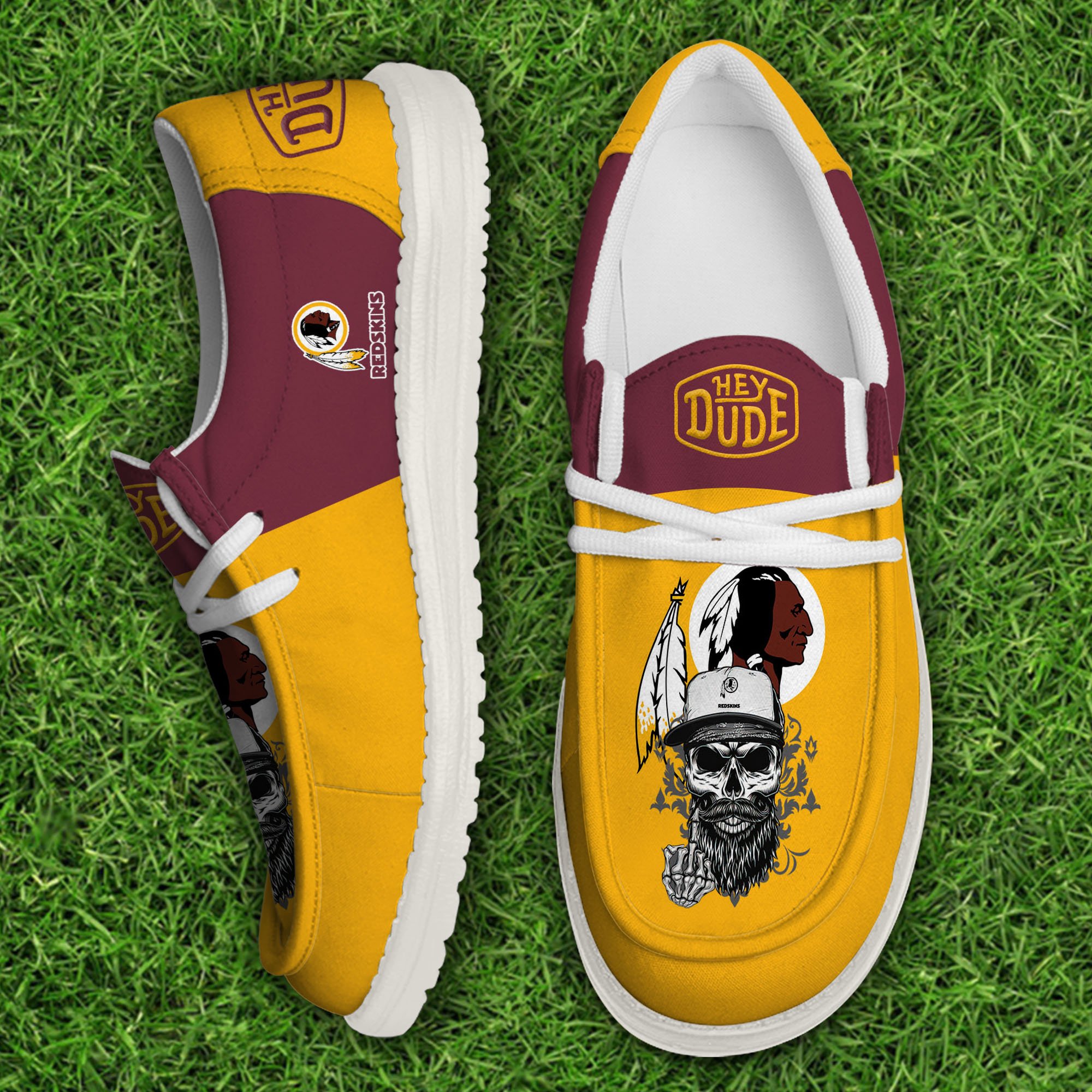 Washington Redskins Football Hey Dude Canvas Loafer Shoes, Sport Shoes For Fan, Fan Gifts EHIVM-60915