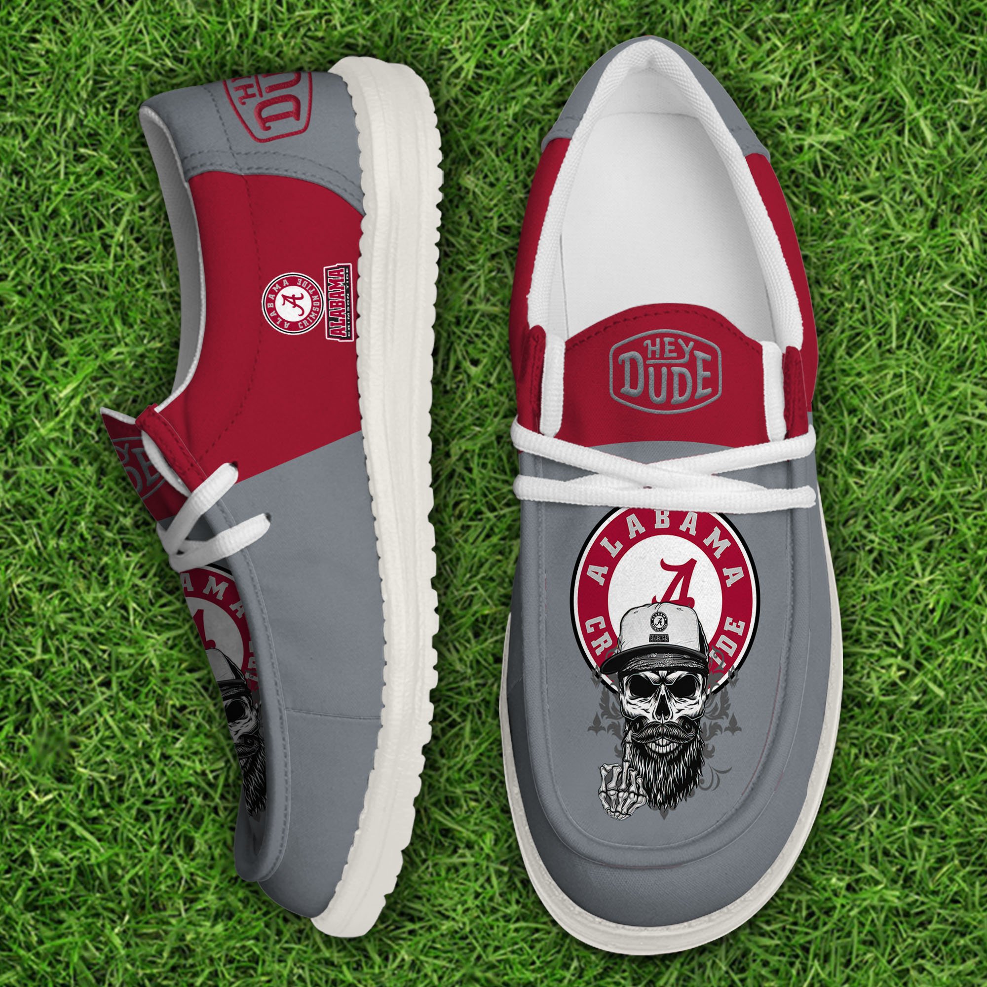 Alabama Crimson Tide Football Hey Dude Canvas Loafer Shoes, Sport Shoes For Fan, Fan Gifts EHIVM-60894