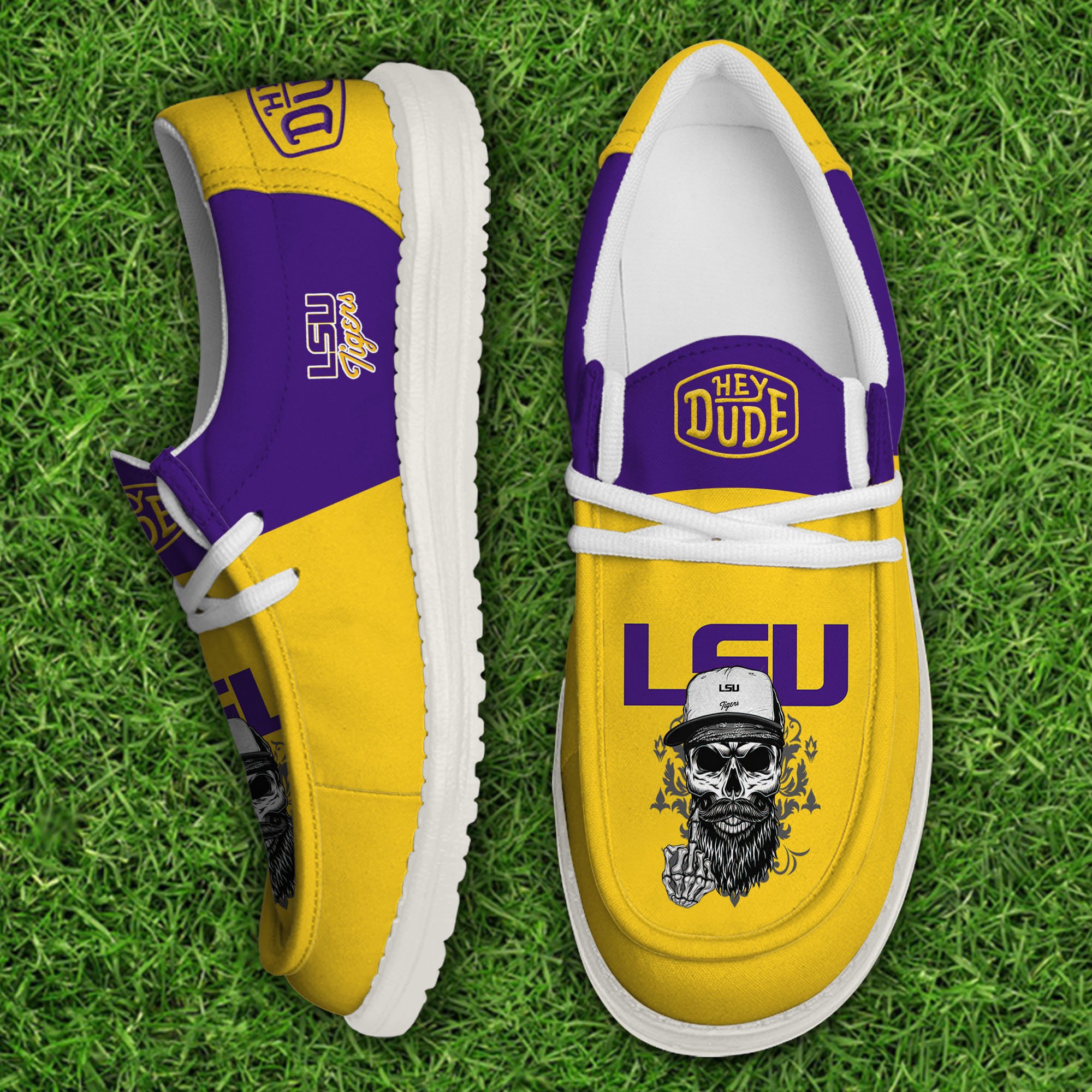 LSU TIGERS Football Hey Dude Canvas Loafer Shoes, Sport Shoes For Fan, Fan Gifts EHIVM-60894