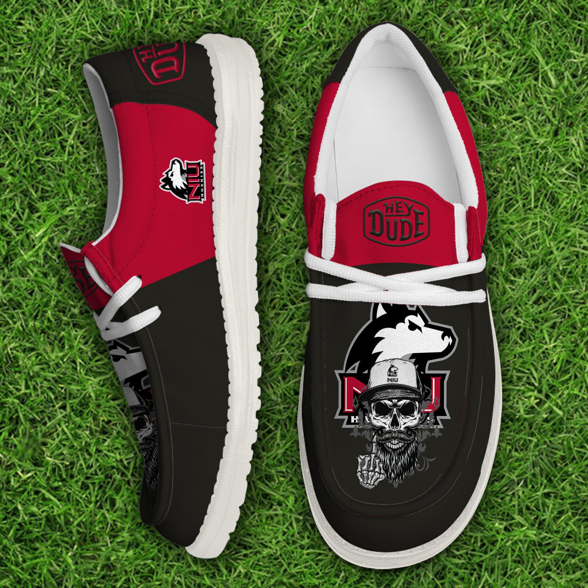 Northern Illinois Huskies Football Hey Dude Canvas Loafer Shoes, Sport Shoes For Fan, Fan Gifts EHIVM-60894