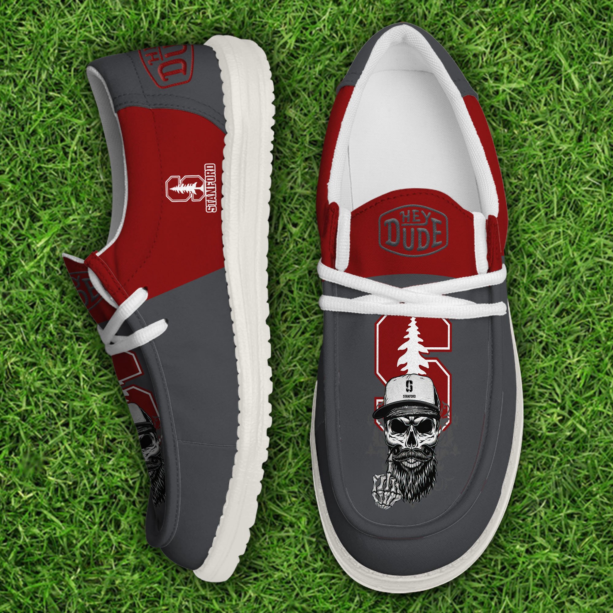 Stanford Cardinal Football Hey Dude Canvas Loafer Shoes, Sport Shoes For Fan, Fan Gifts EHIVM-60894