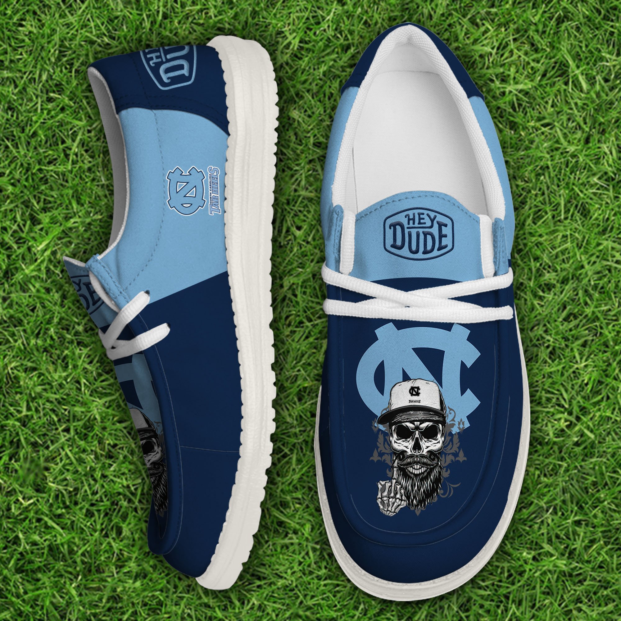 North Carolina Tar Heels Football Hey Dude Canvas Loafer Shoes, Sport Shoes For Fan, Fan Gifts EHIVM-60894