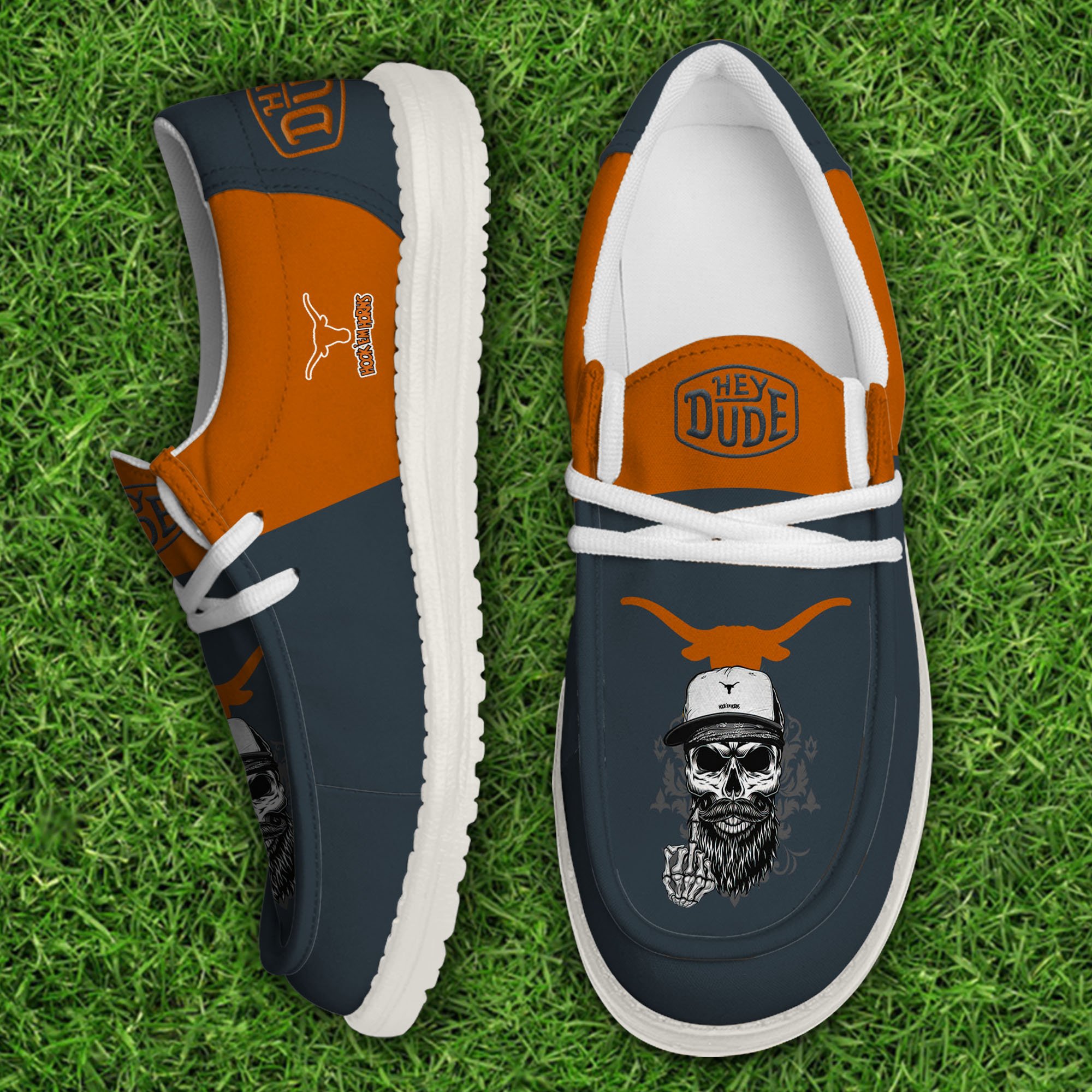 Texas Longhorns Football Hey Dude Canvas Loafer Shoes, Sport Shoes For Fan, Fan Gifts EHIVM-60894