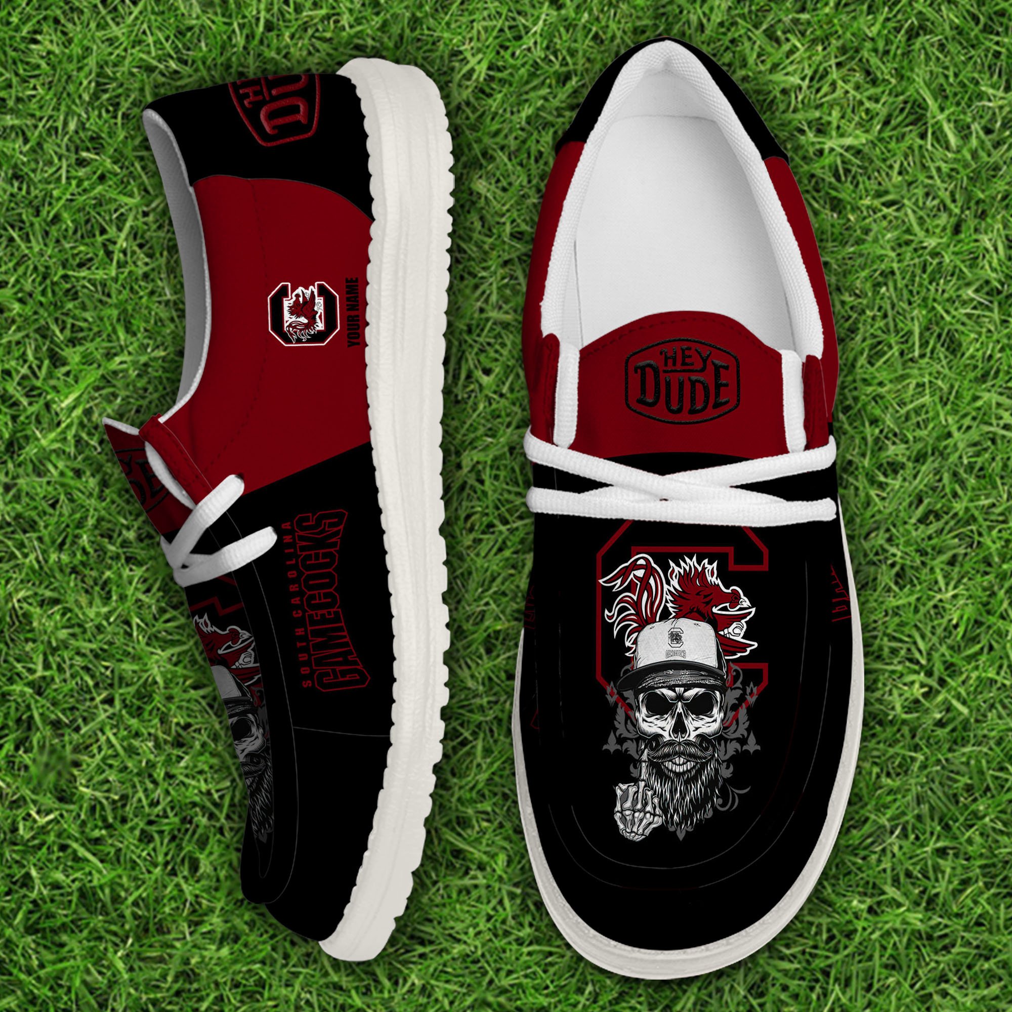 South Carolina Gamecocks Football Hey Dude Canvas Loafer Shoes Custom Your Name, Sport Shoes For Fan, Fan Gifts EHIVM-60908