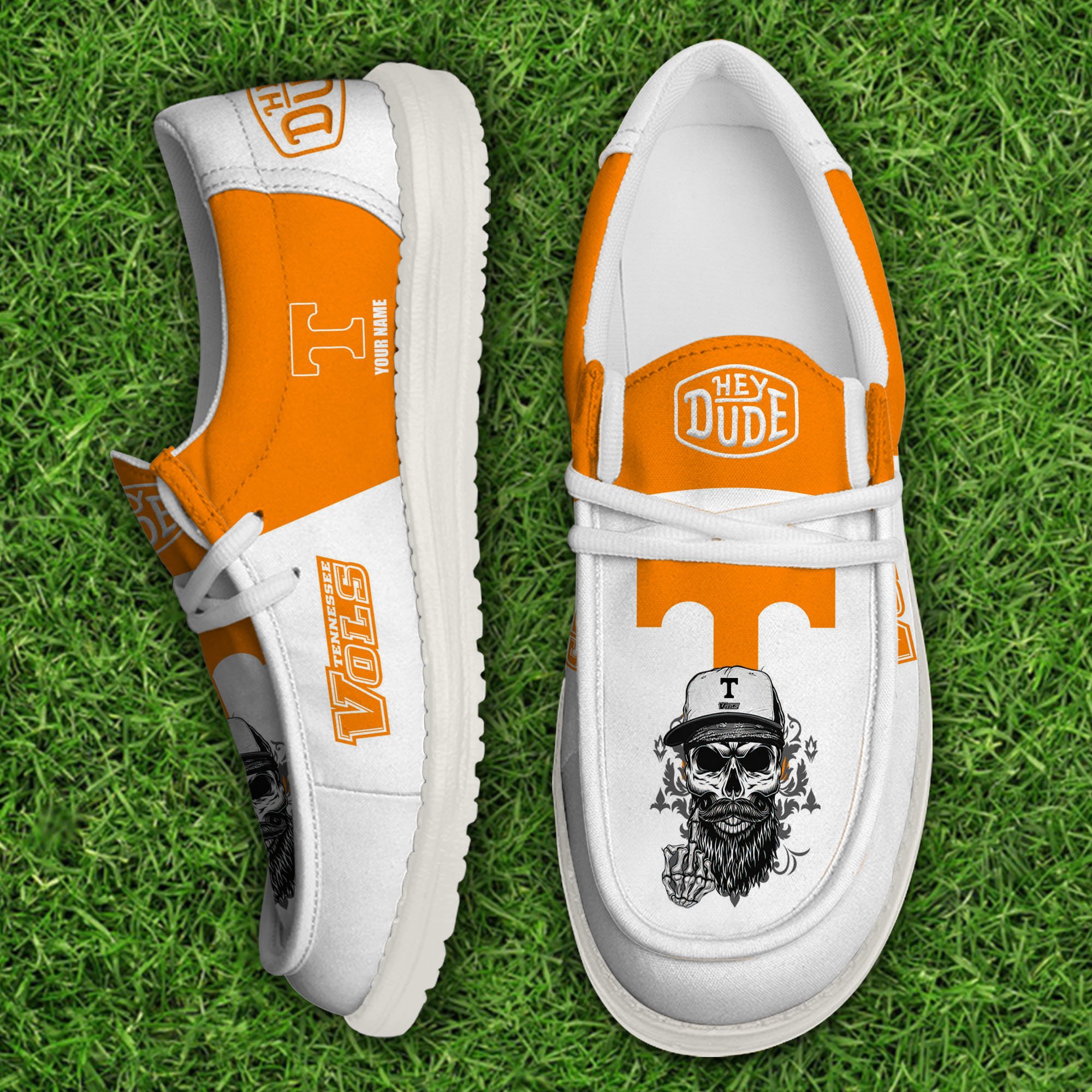 Tennessee Volunteers Football Hey Dude Canvas Loafer Shoes Custom Your Name, Sport Shoes For Fan, Fan Gifts EHIVM-60908