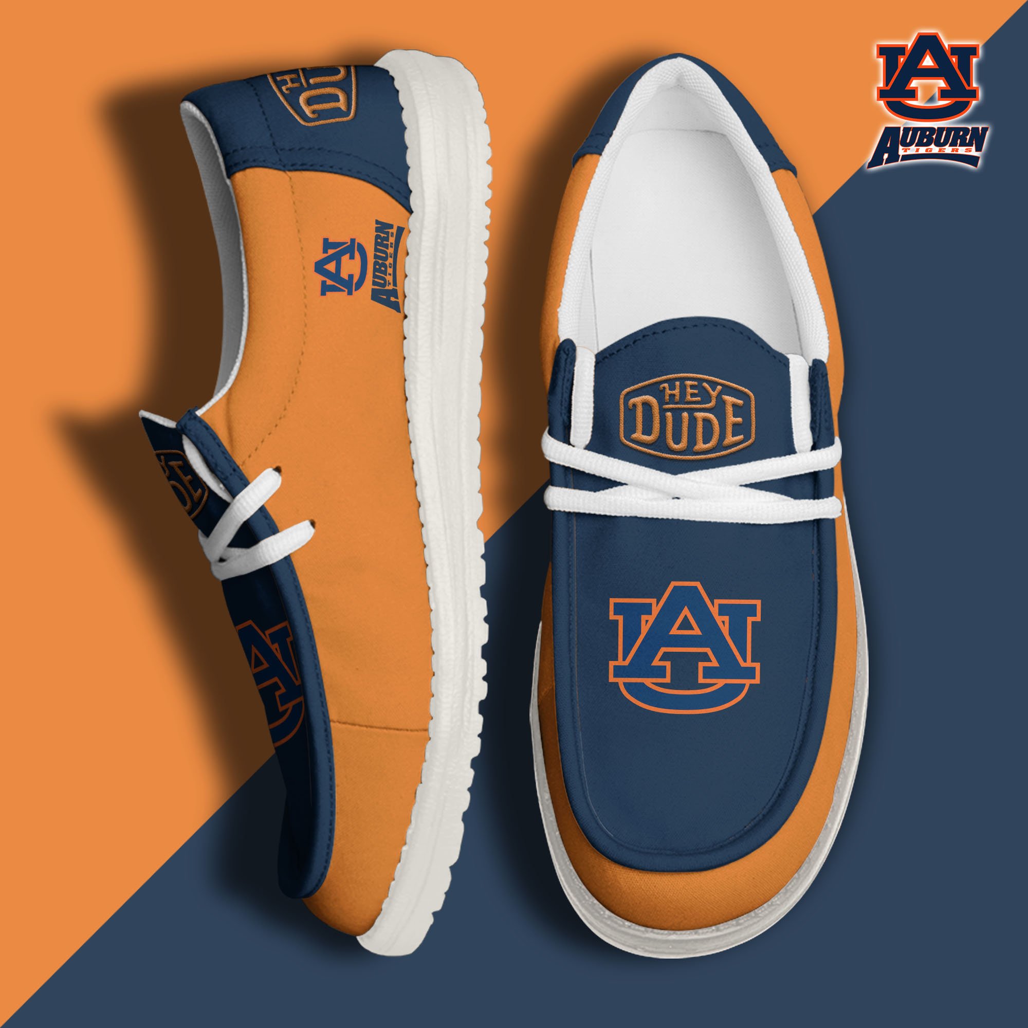 Auburn Tigers Football Hey Dude Canvas Loafer Shoes, Sport Shoes For Fan, Fan Gifts EHIVM-60959