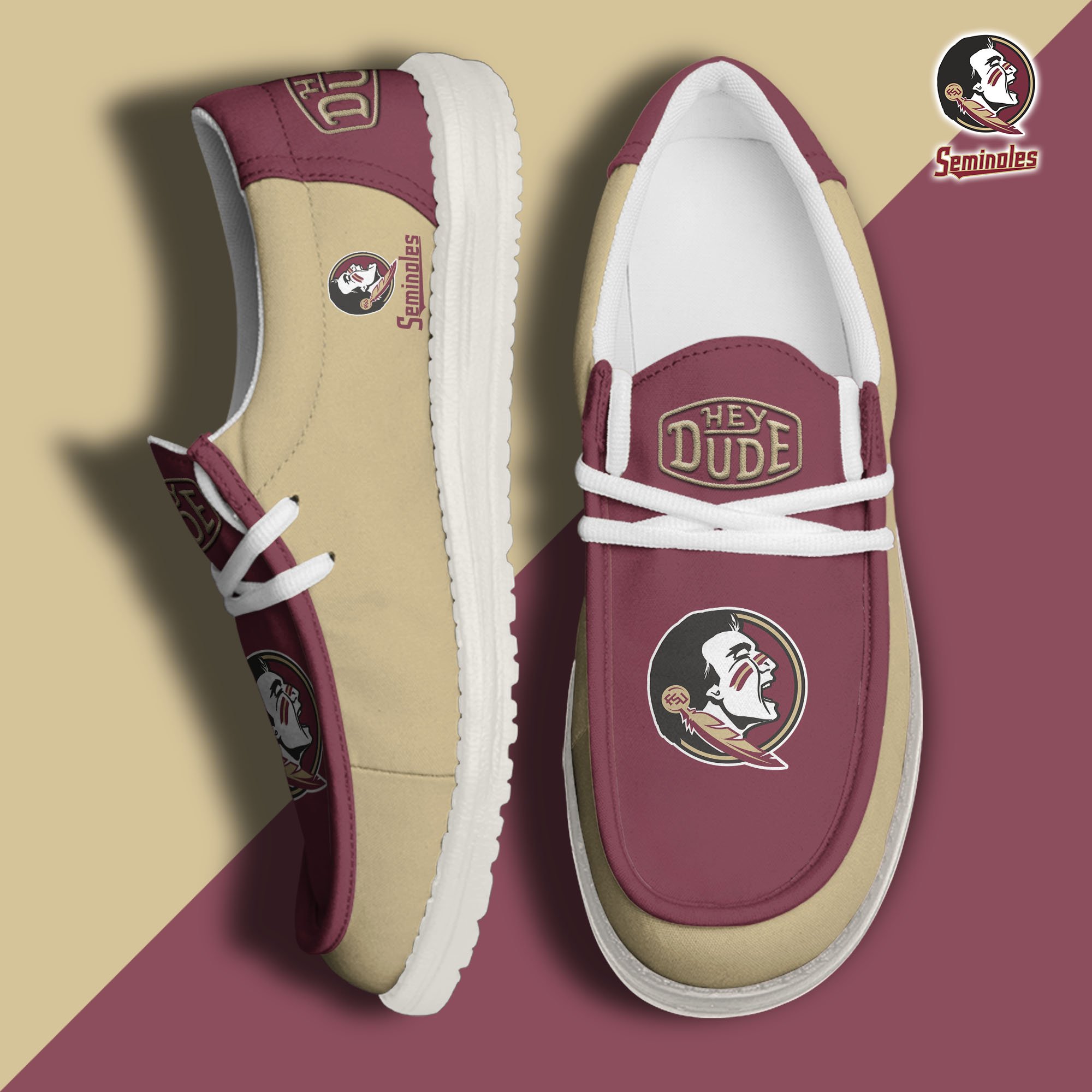 Florida State Seminoles Football Hey Dude Canvas Loafer Shoes, Sport Shoes For Fan, Fan Gifts EHIVM-60959