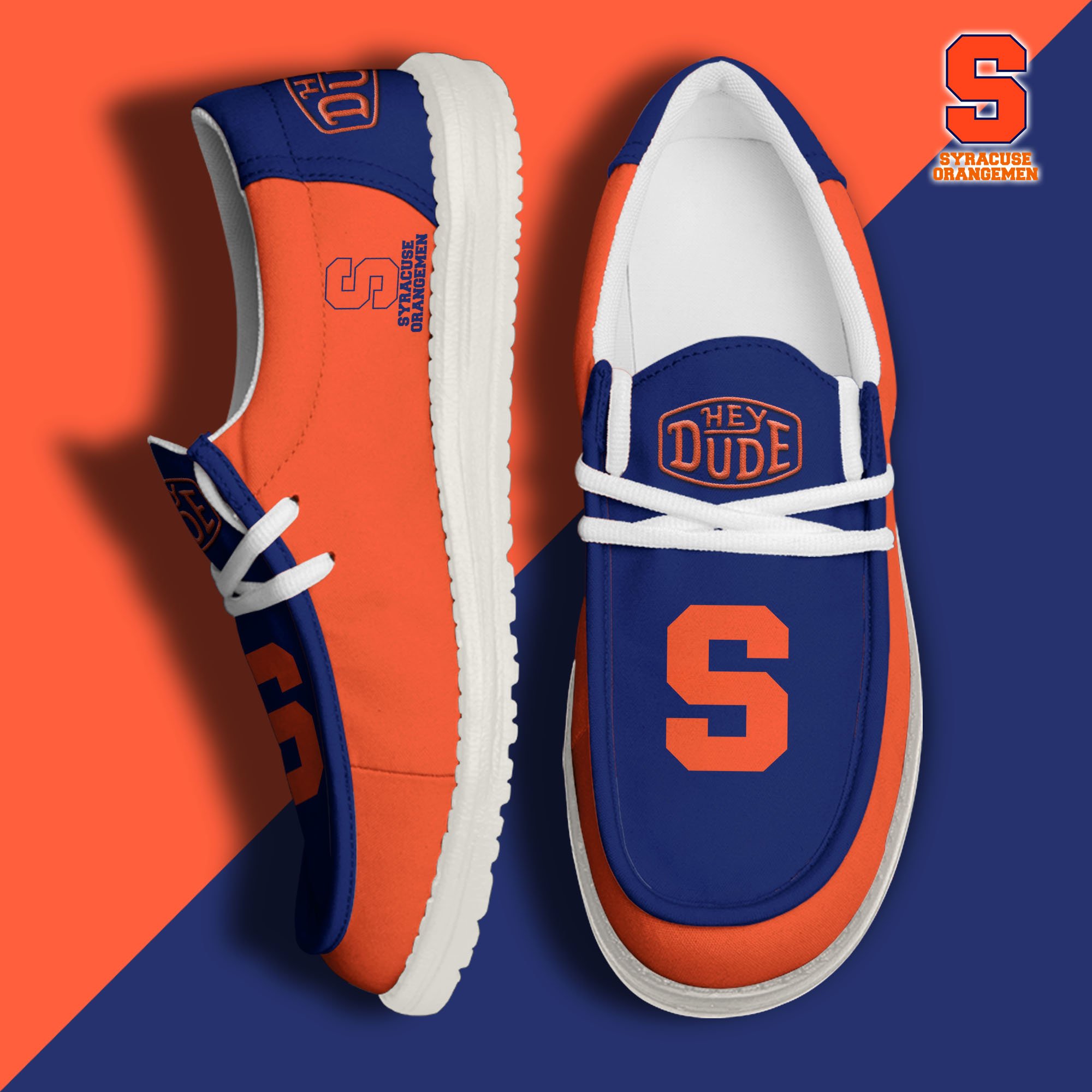 Syracuse Orange Football Hey Dude Canvas Loafer Shoes, Sport Shoes For Fan, Fan Gifts EHIVM-60959