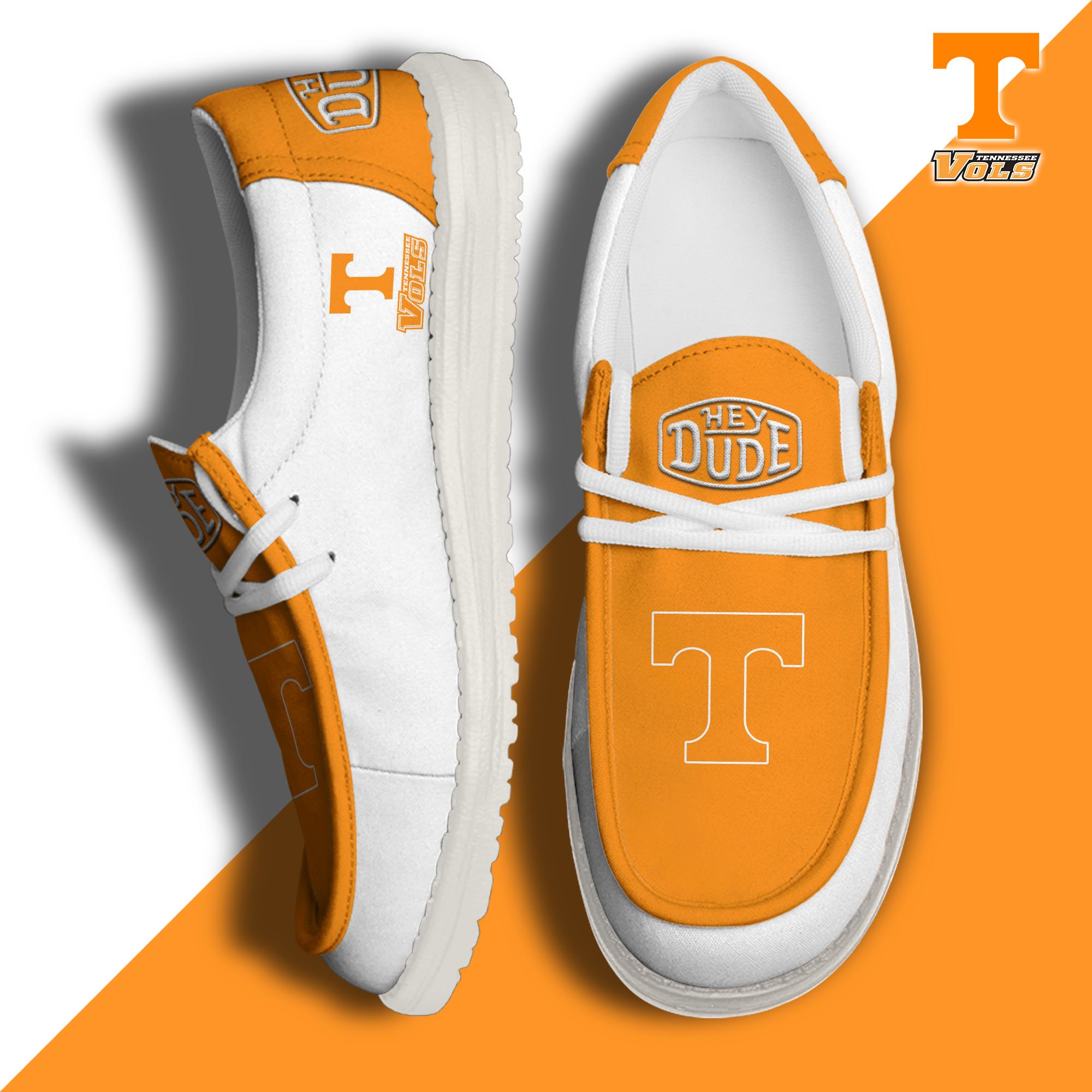 Tennessee Volunteers Football Hey Dude Canvas Loafer Shoes, Sport Shoes For Fan, Fan Gifts EHIVM-60959