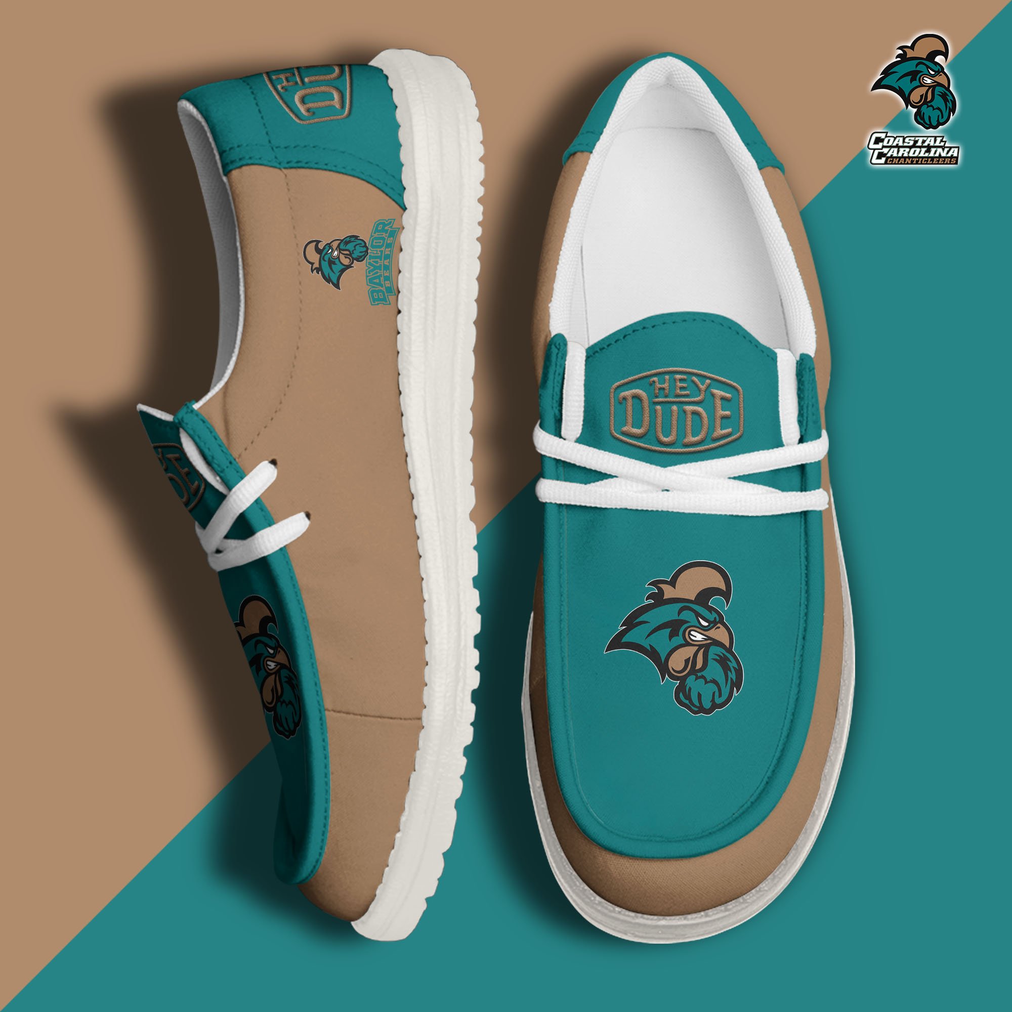 Coastal Carolina Chanticleers Football Hey Dude Canvas Loafer Shoes, Sport Shoes For Fan, Fan Gifts EHIVM-60959