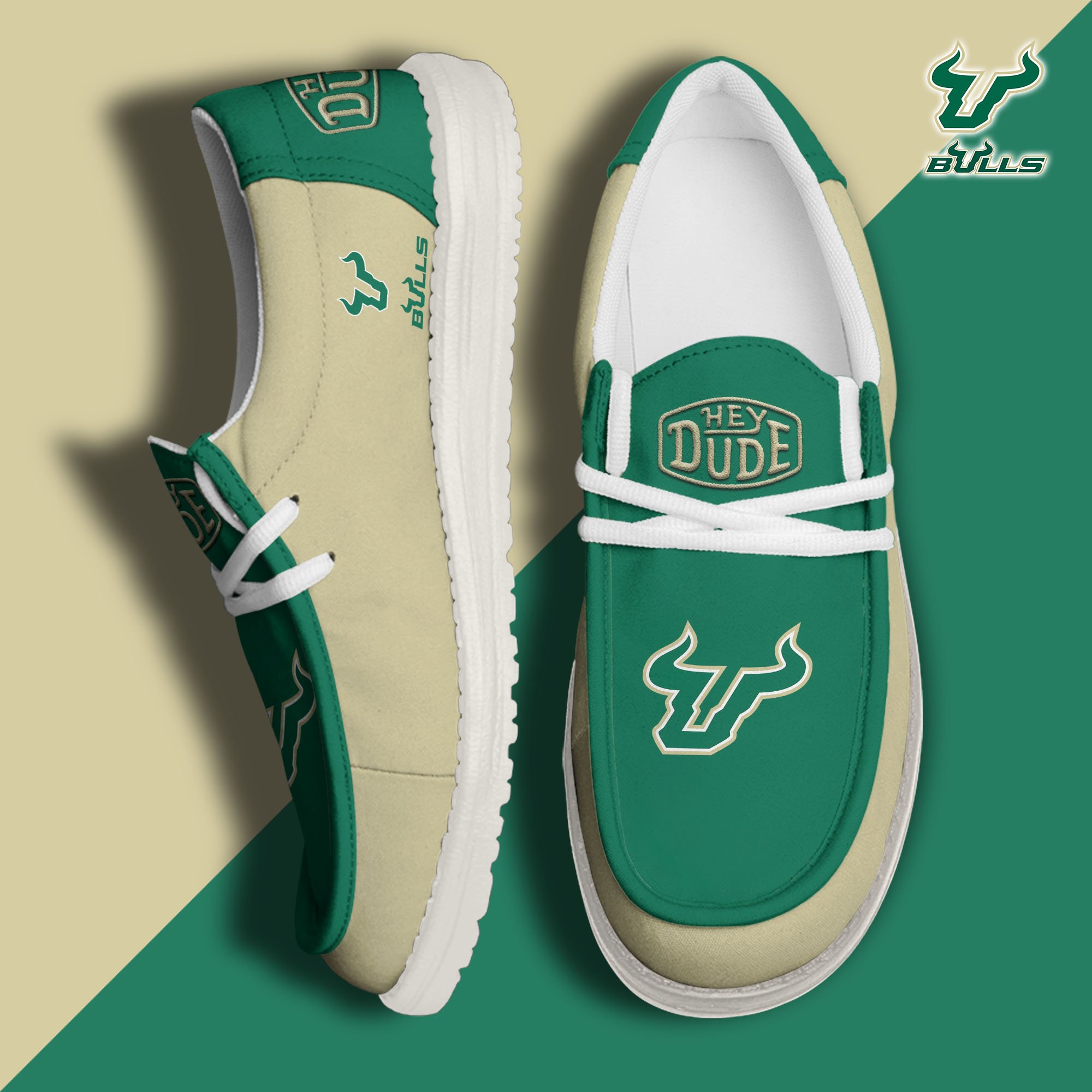 South Florida Bulls Football Hey Dude Canvas Loafer Shoes, Sport Shoes For Fan, Fan Gifts EHIVM-60959