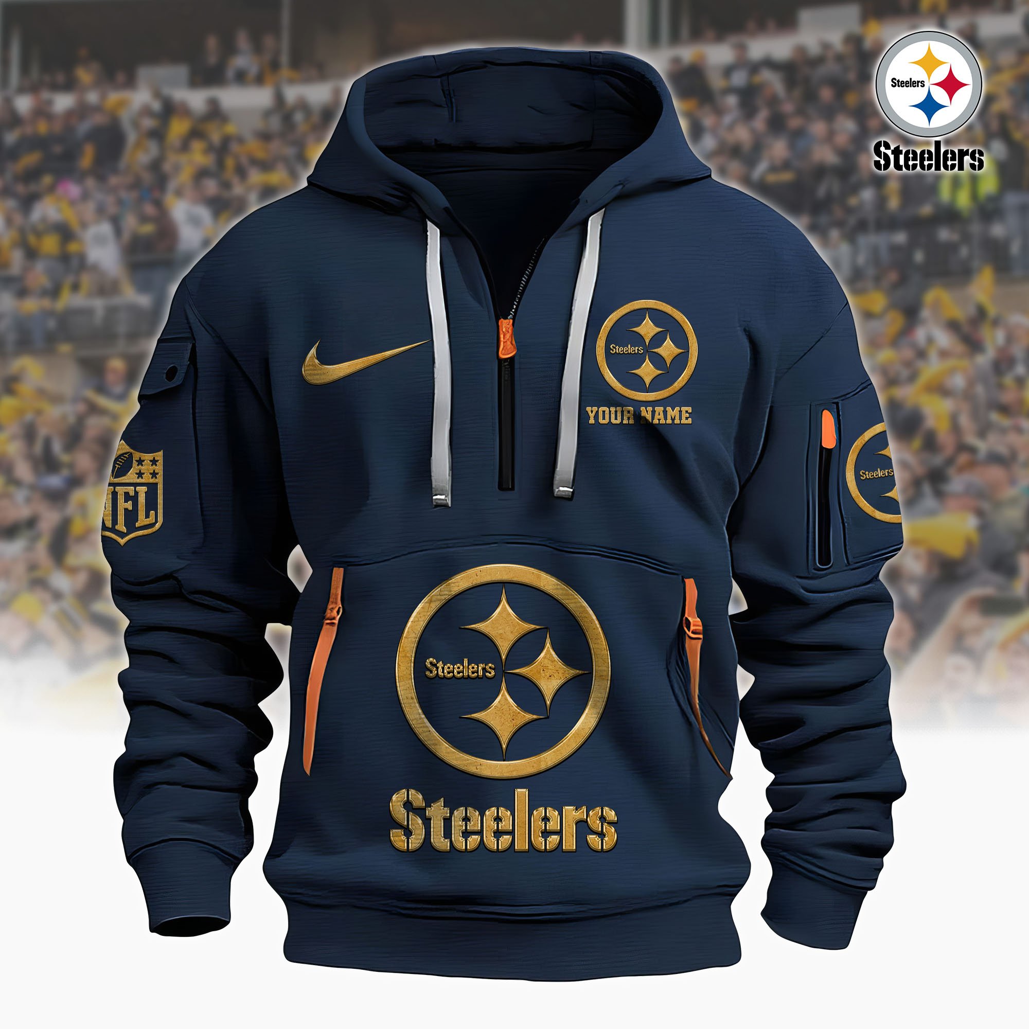 Pittsburgh Steelers Hoodie Shirt Custom Your Name, Sport Hoodie Shirt, FootBall Fan Gifts EHIVM-61078