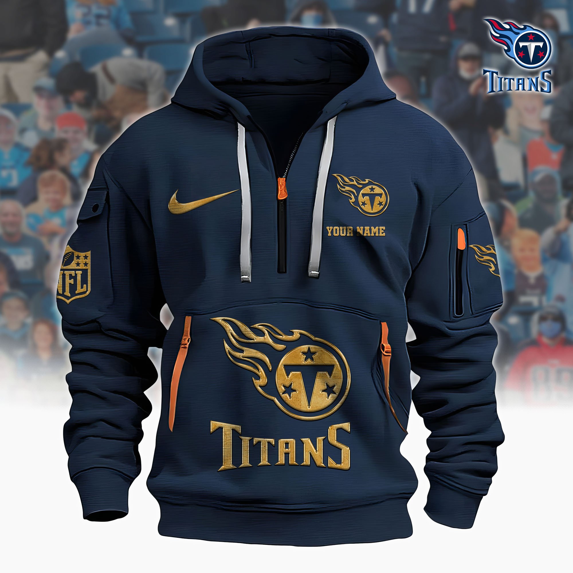 Tennessee Titans Hoodie Shirt Custom Your Name, Sport Hoodie Shirt, FootBall Fan Gifts EHIVM-61078