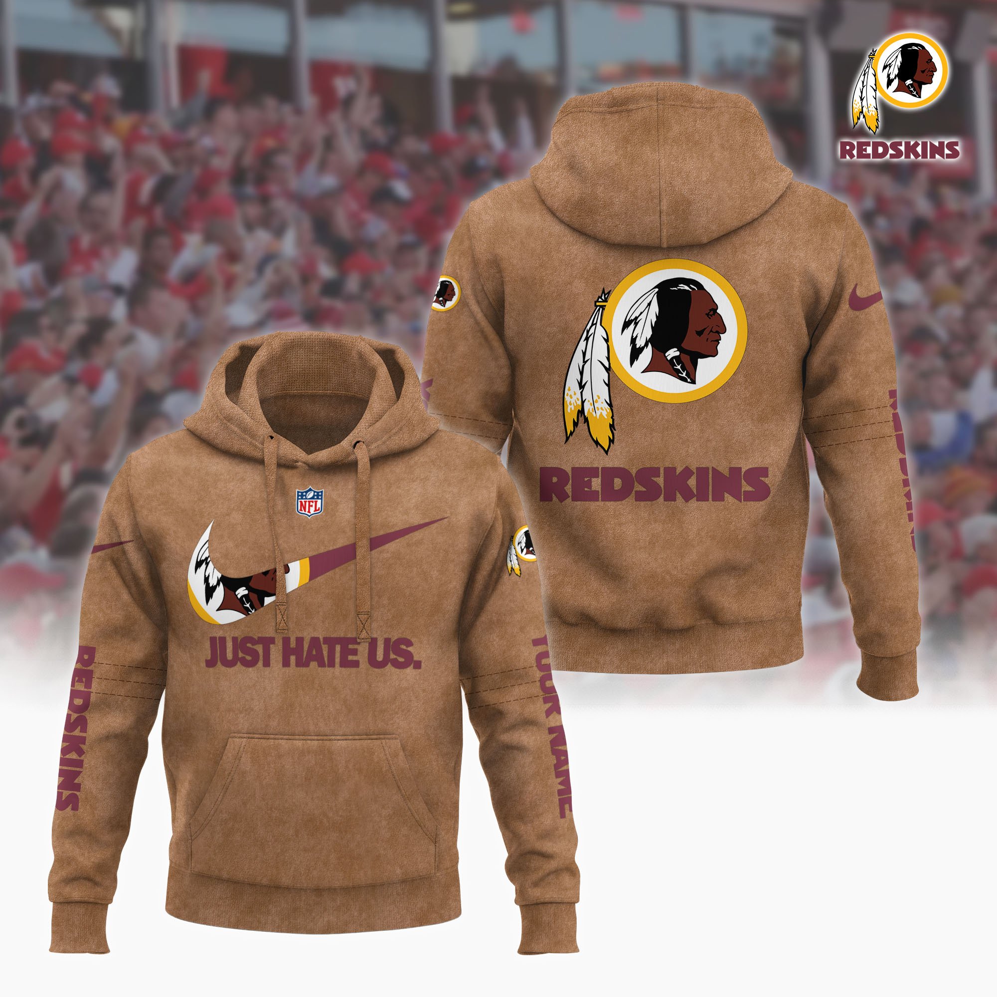 Washington Redskins Hoodie Shirt Custom Your Name, Sport Hoodie Shirt, FootBall Fan Gifts EHIVM-61209