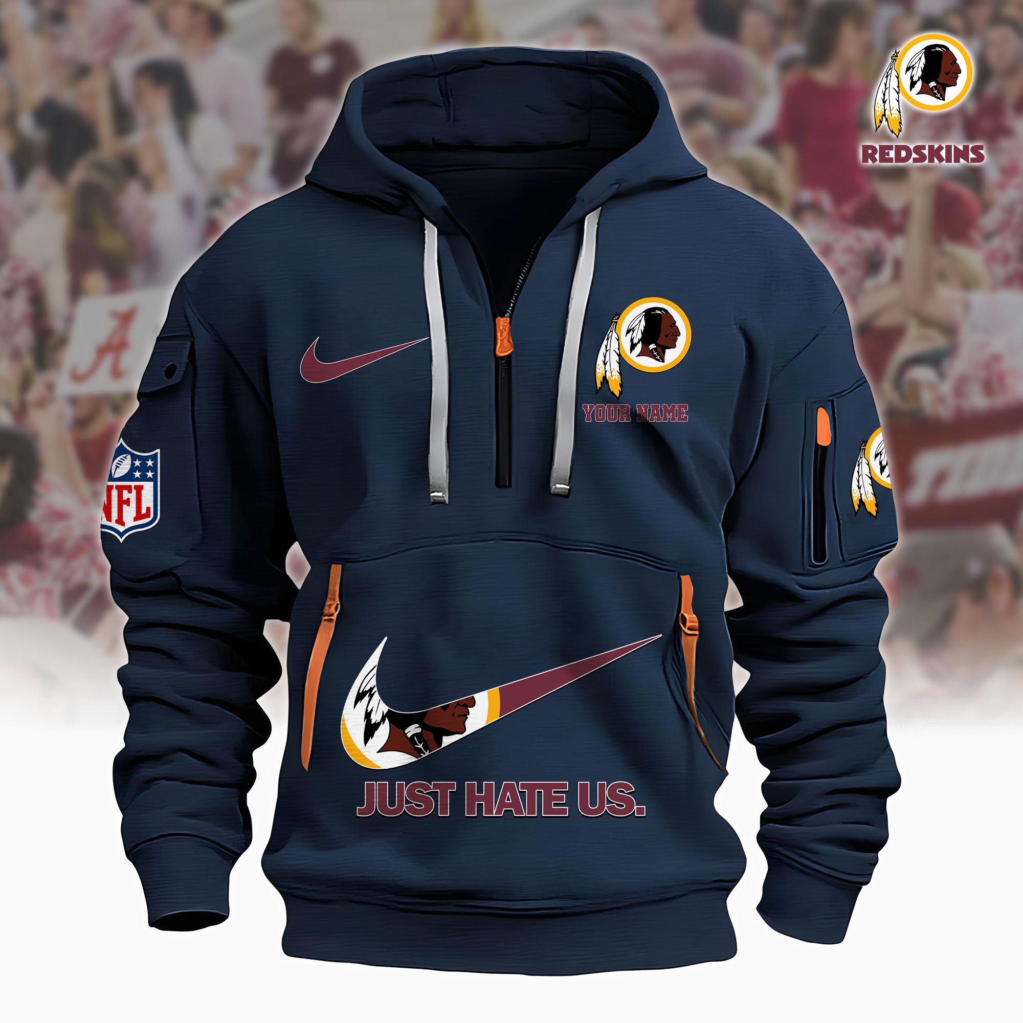 Washington Redskins Hoodie Shirt Custom Your Name, Sport Hoodie Shirt, FootBall Fan Gifts EHIVM-61319