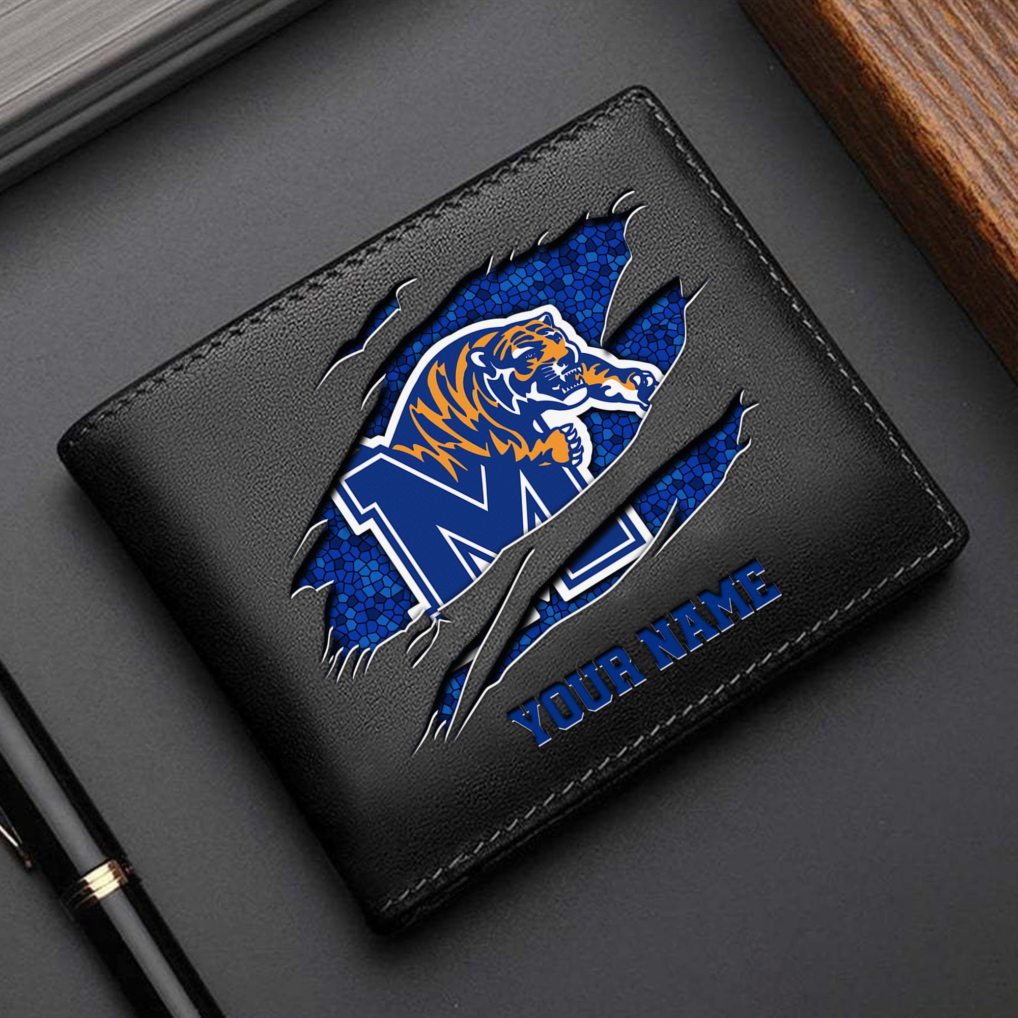 Memphis Tigers Men Wallet Custom Your Name, Football Team Men Wallet For Fans, Gifts For Football Lovers EHIVM-61570