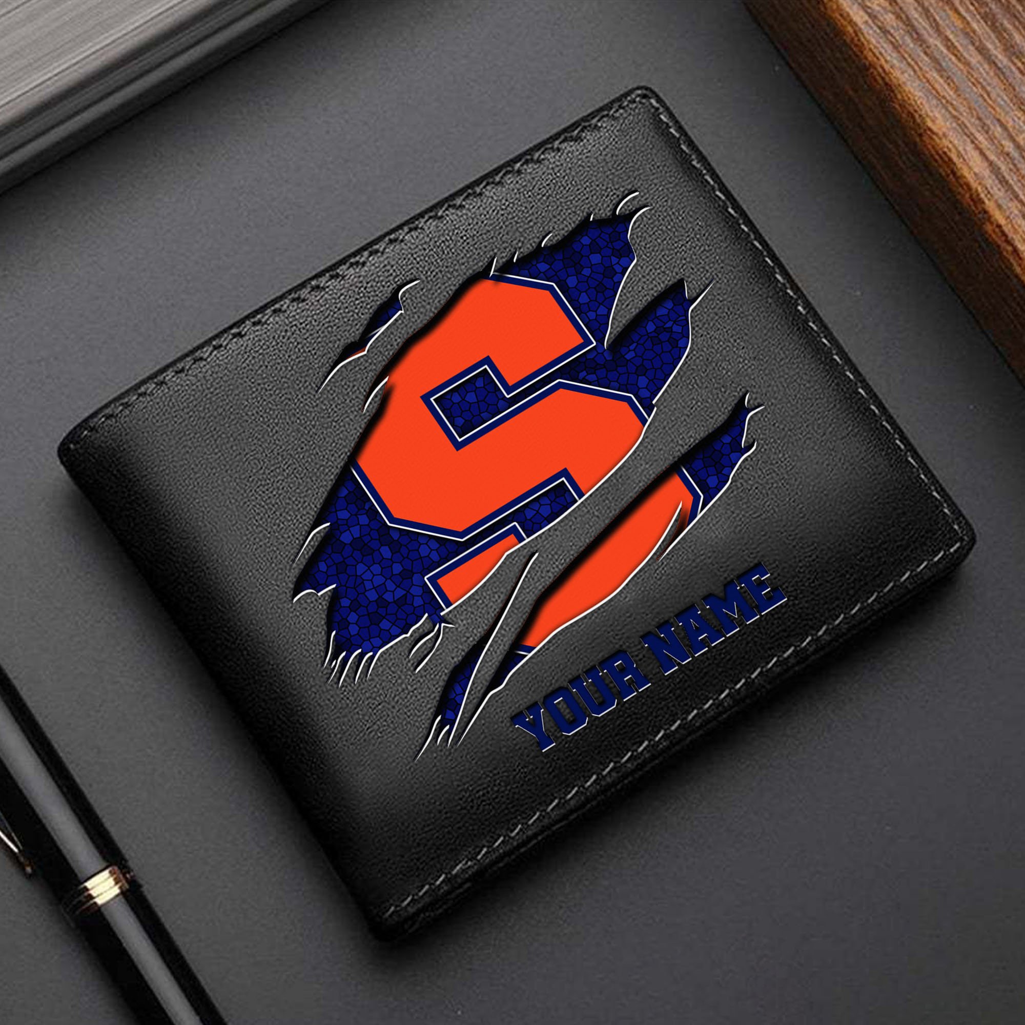 Syracuse Orange Men Wallet Custom Your Name, Football Team Men Wallet For Fans, Gifts For Football Lovers EHIVM-61570