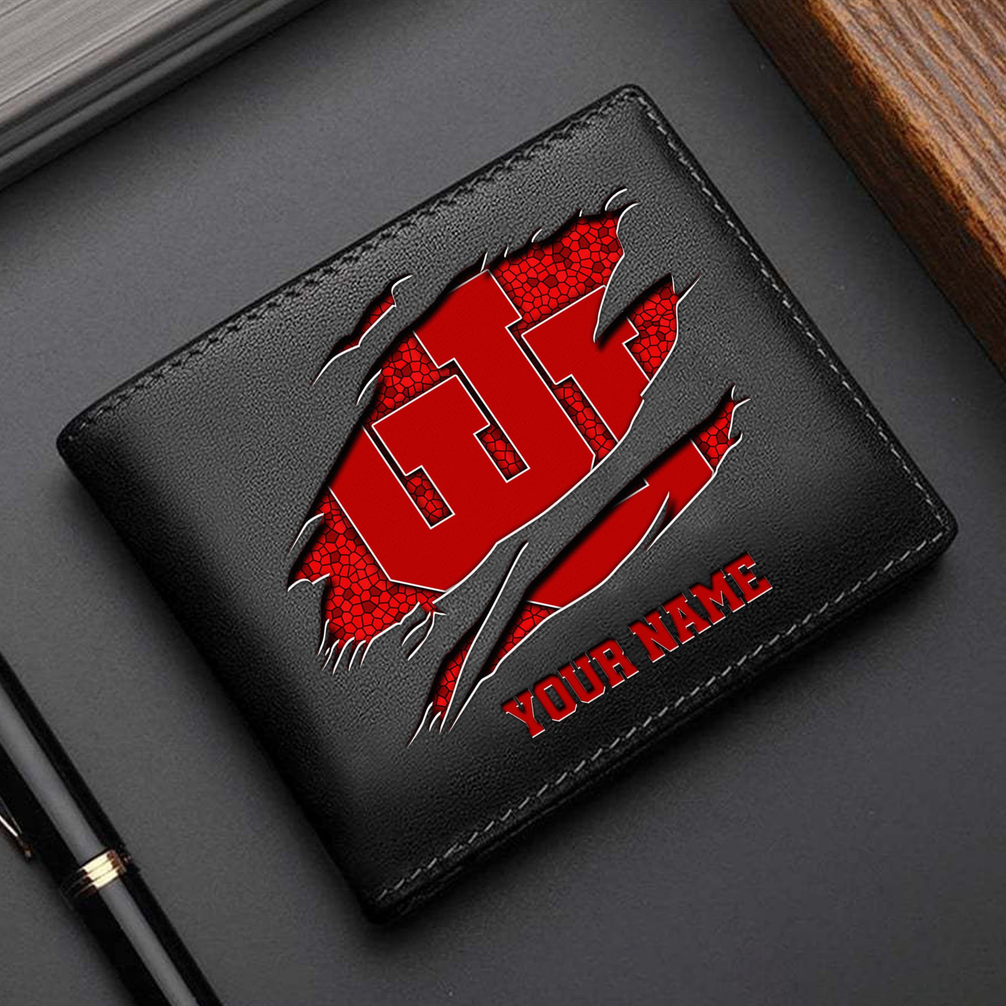 Utah Utes Men Wallet Custom Your Name, Football Team Men Wallet For Fans, Gifts For Football Lovers EHIVM-61570