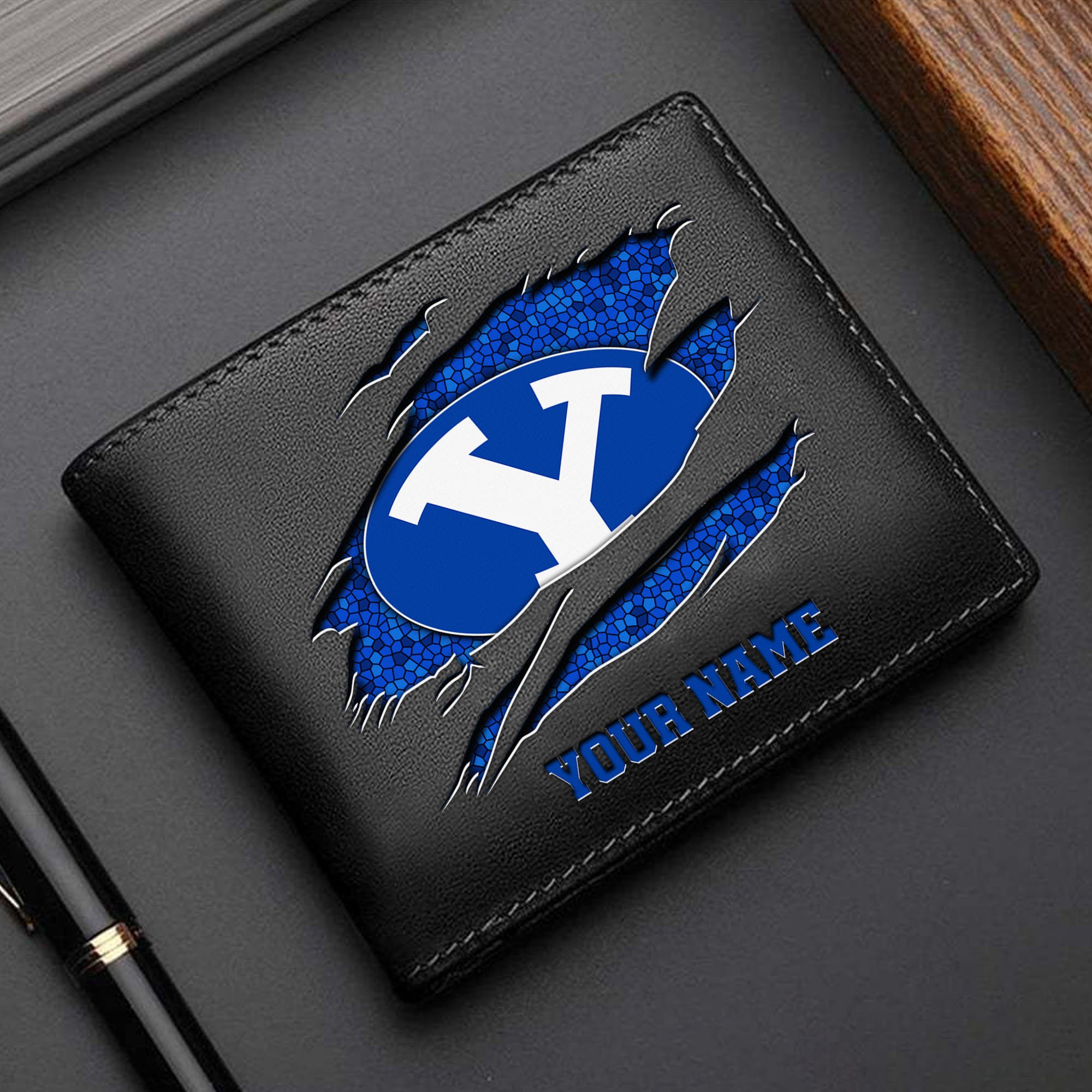 BYU Cougars Men Wallet Custom Your Name, Football Team Men Wallet For Fans, Gifts For Football Lovers EHIVM-61570