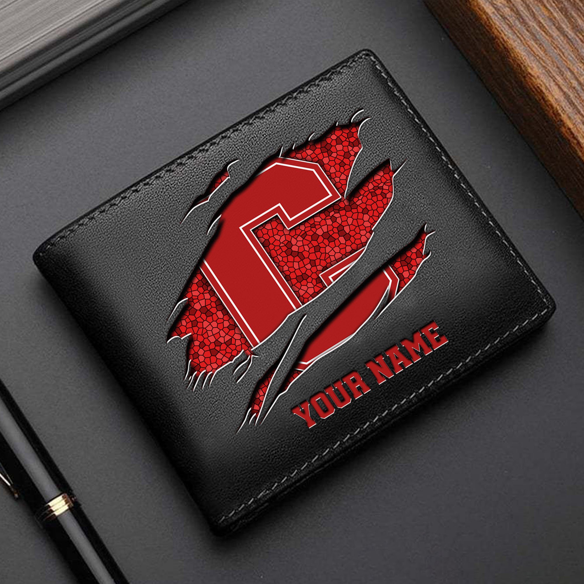 Cornell Big Red Men Wallet Custom Your Name, Football Team Men Wallet For Fans, Gifts For Football Lovers EHIVM-61570