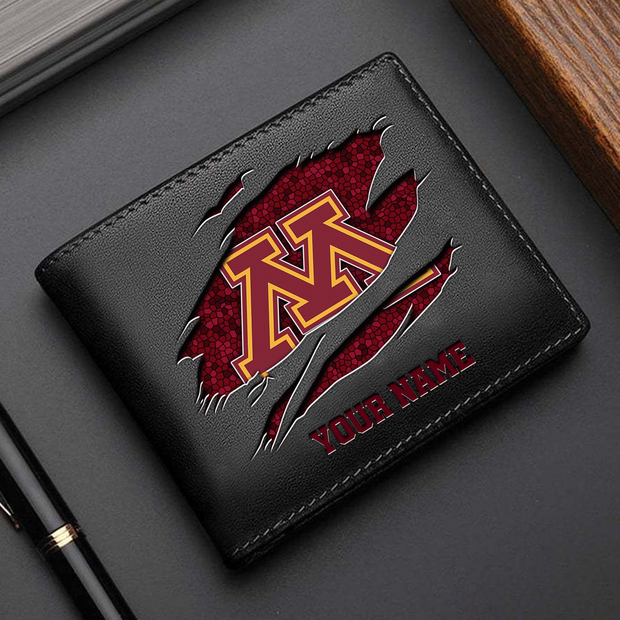 Minnesota Golden Gophers Men Wallet Custom Your Name, Football Team Men Wallet For Fans, Gifts For Football Lovers EHIVM-61570