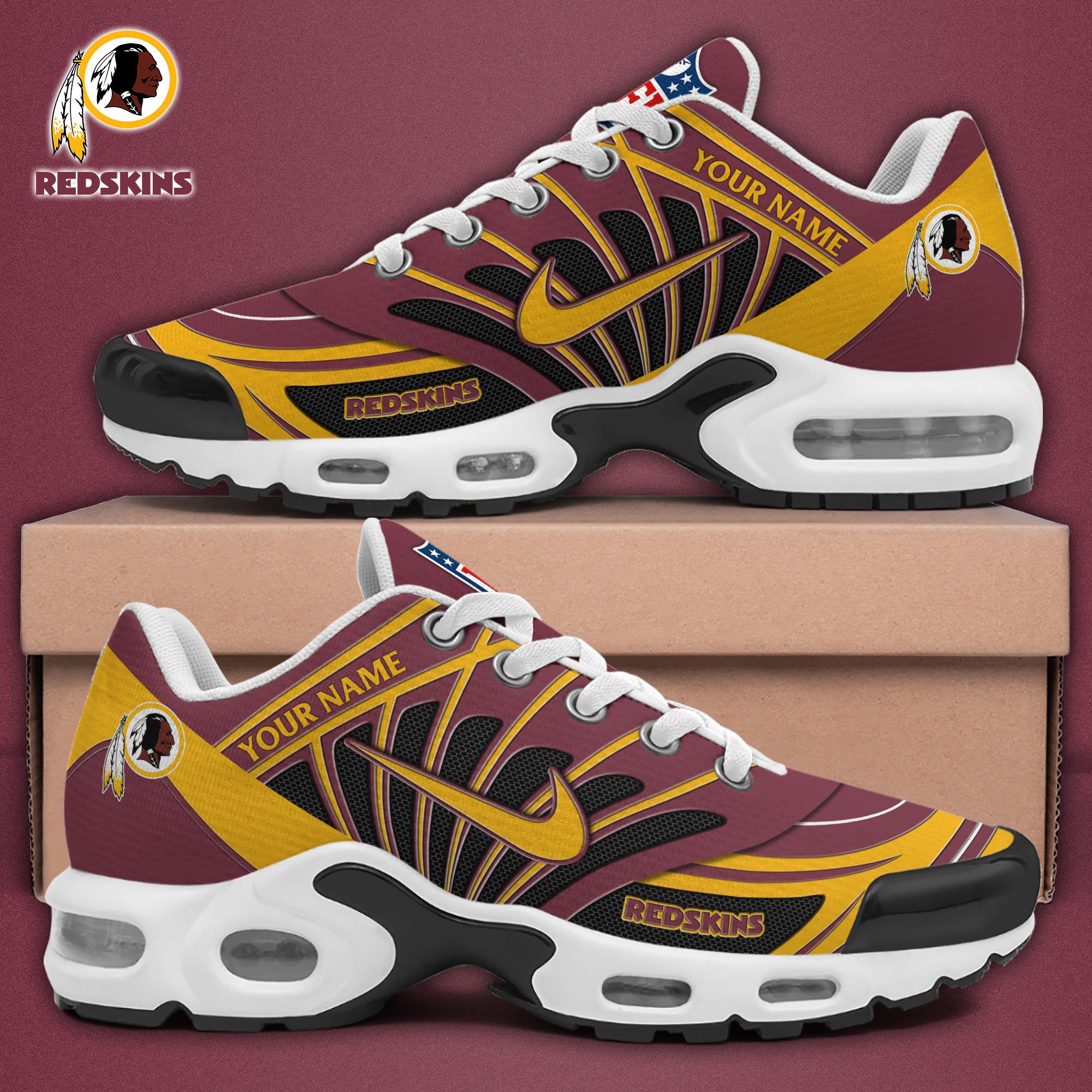 Washington Redskins TN Shoes 2024 Versions Custom Your Name, Football Team Shoes, Sport Fan Gifts EHIVM-61921