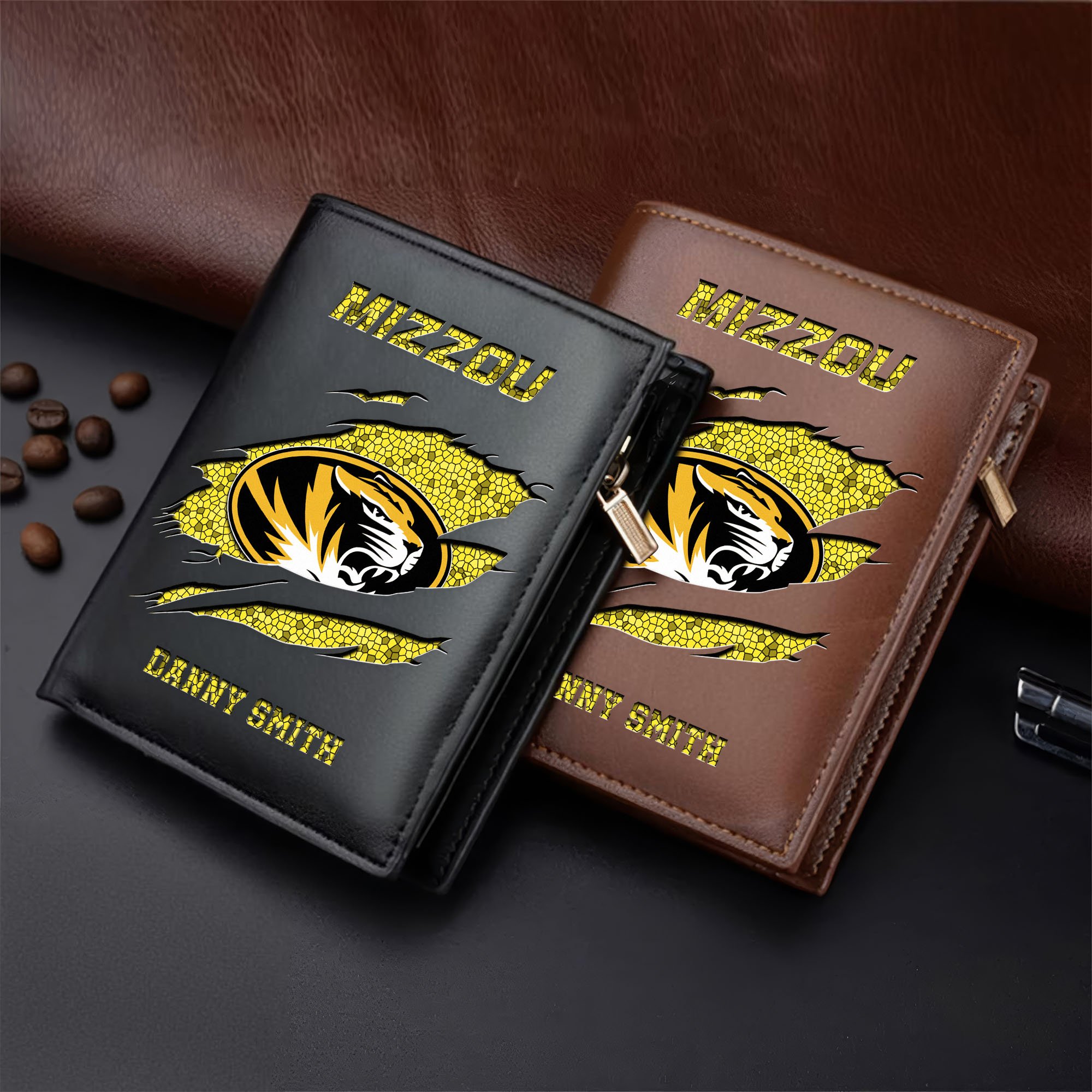 Missouri Tigers Leather Vertical Wallet Custom Your Name, Football Team Men Wallet For Fans, Gifts For Football Lovers  EHIVM-62131